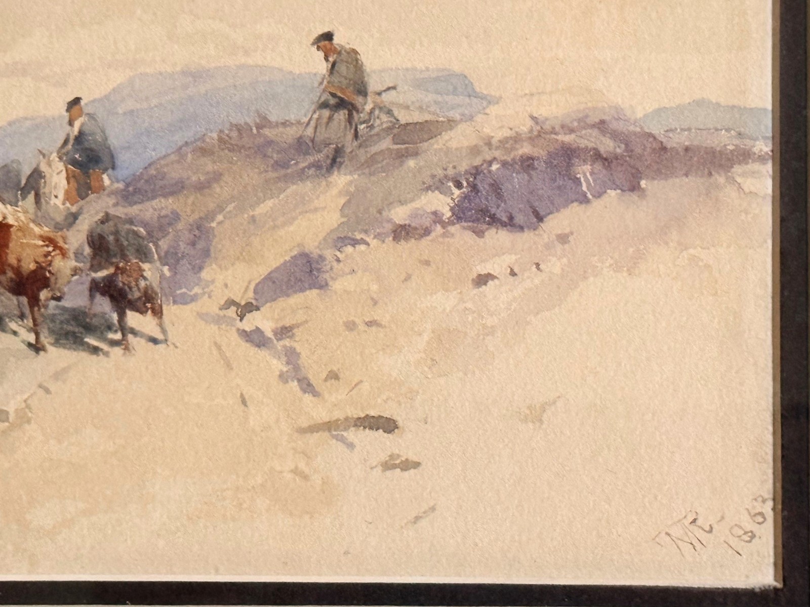 American William Trost Richards (1833-1905) 1863 Watercolor Painting