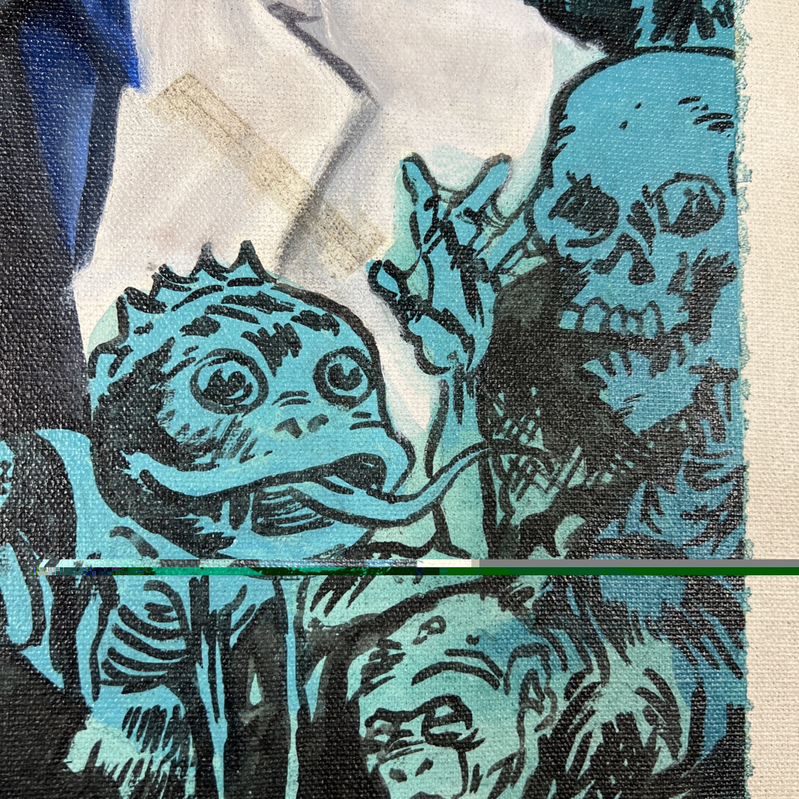 forrest j ackerman Decades Of Horror Oil Painting By Ron Chamberlain 1991 24×18