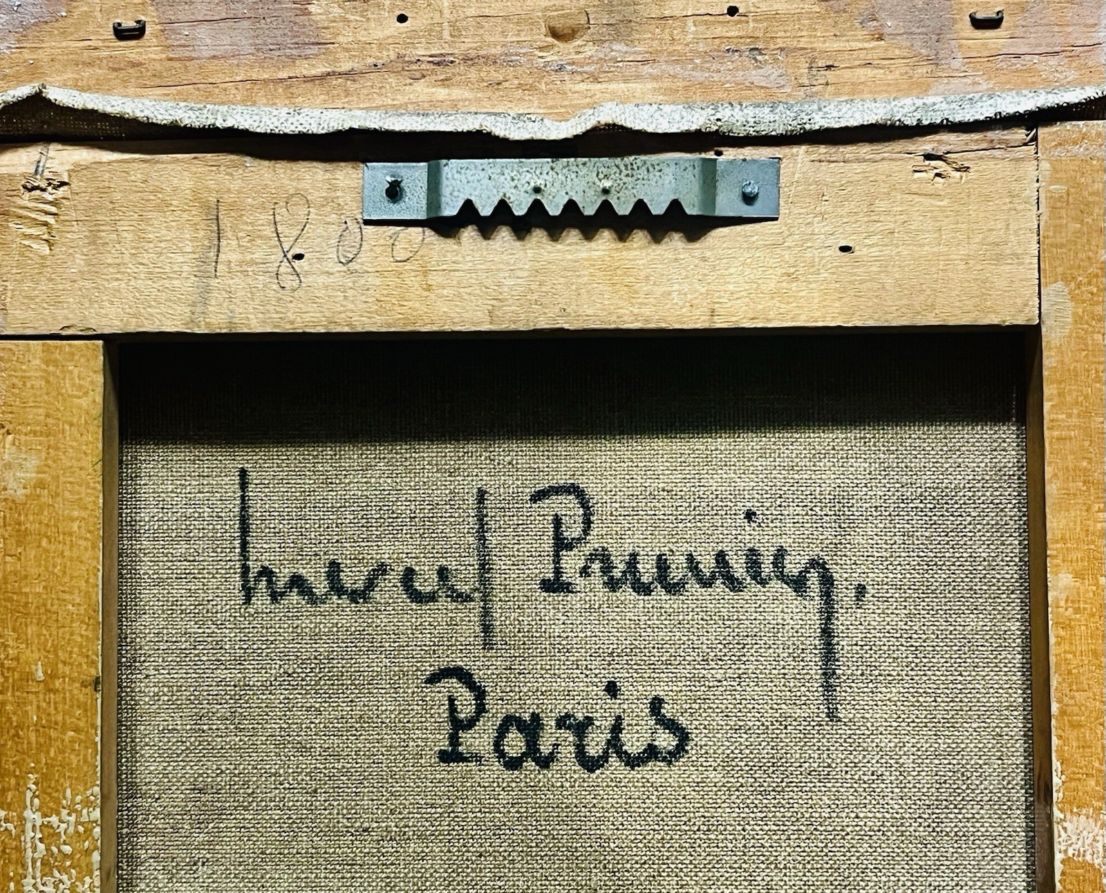 Rare Signed Marcel Prunier Oil Painting Circus Clown Portrait Paris France 30s