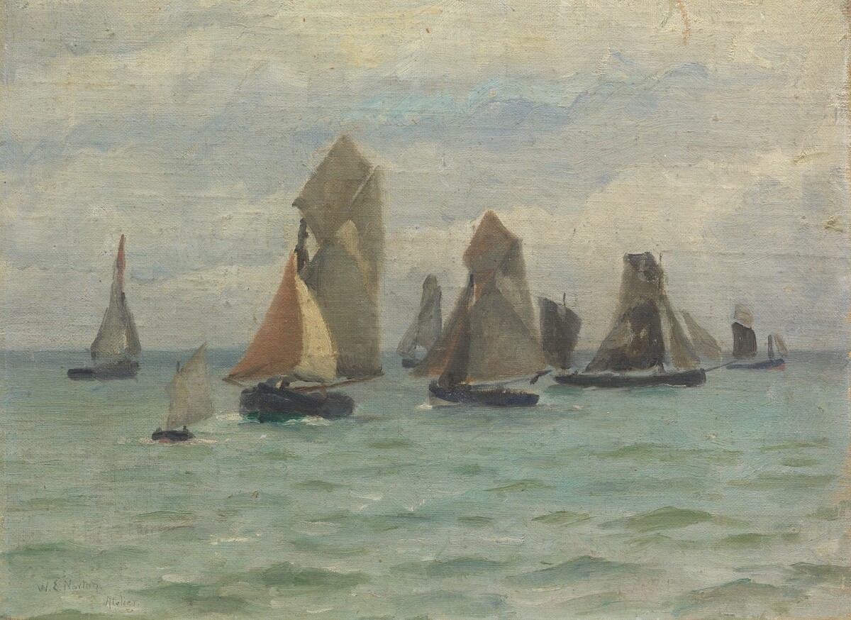 William Norton (British/American, 1843 – 1916) 12″ x 16″ O/C Mounted on Board