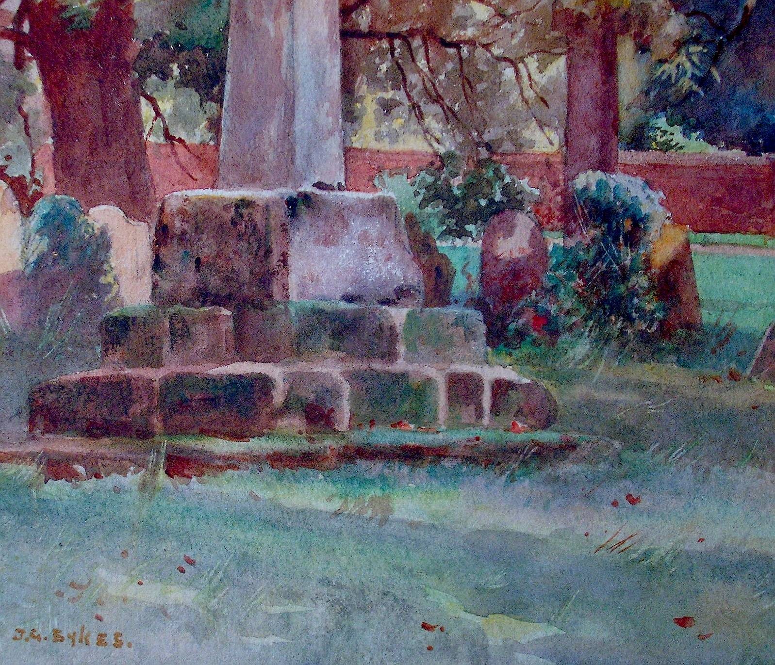 A WAR MEMORIAL WATERCOLOUR c1910 JOHN GUTTERIDGE SYKES BRITISH SCHOOL