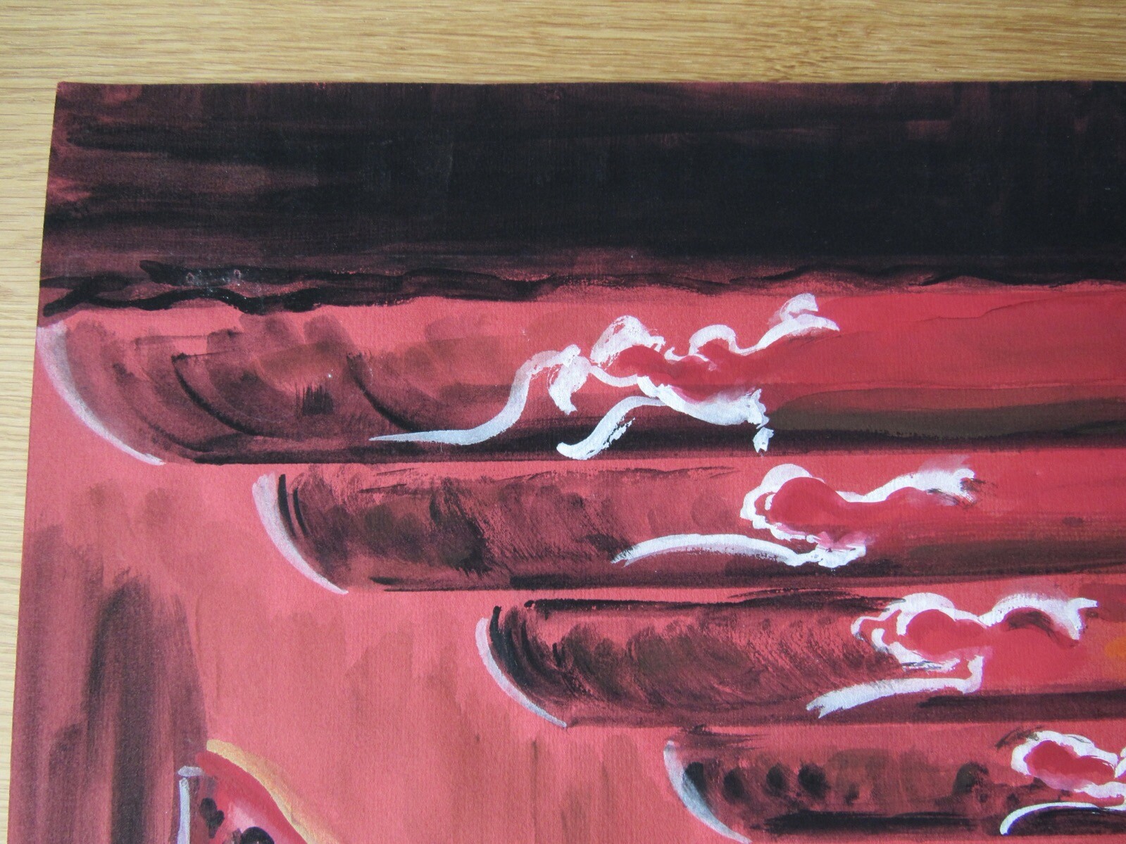 Opera Decor Gouache Drawing Signed by Jacques André Brégère set design painting
