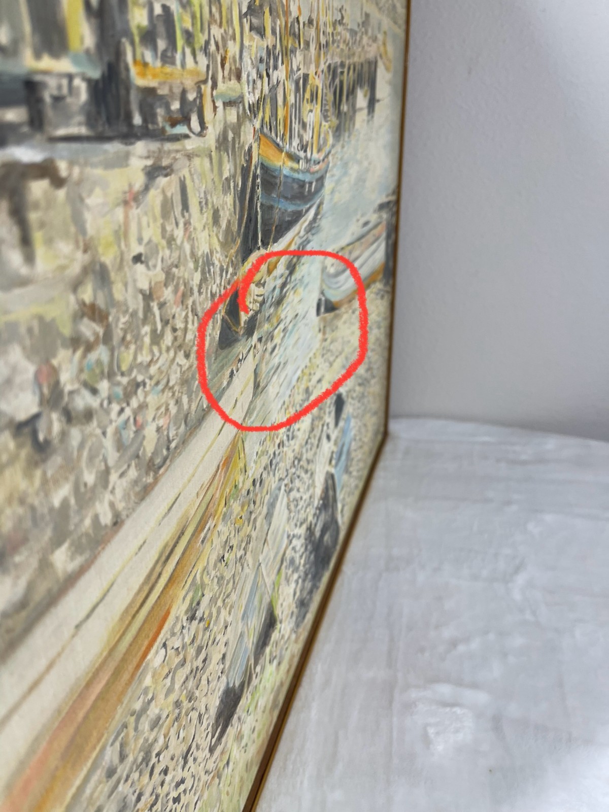 Original paintings by Isabelle Mac-Waiting, wife of sculptor Rodger Mac. Mid-20t
