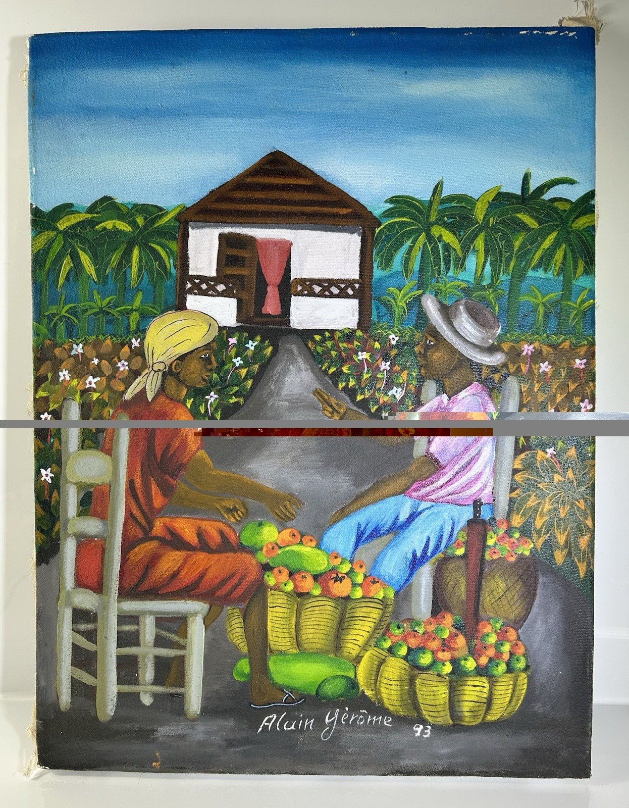 Alain Jérôme Original Canvas Oil Painting 1993 No Frame