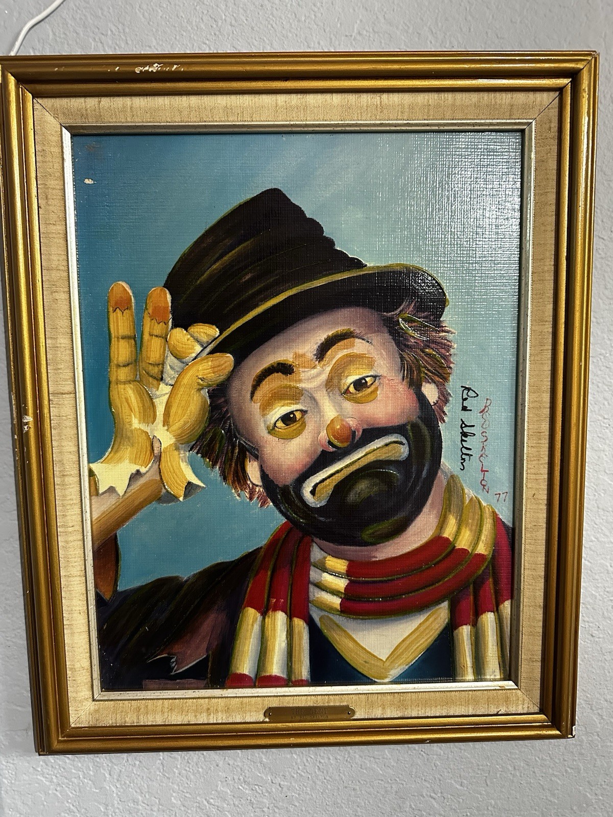 Red Skeleton The Gent Signed Canvas (Limited Edition 1313/5000) Clown Art, COA