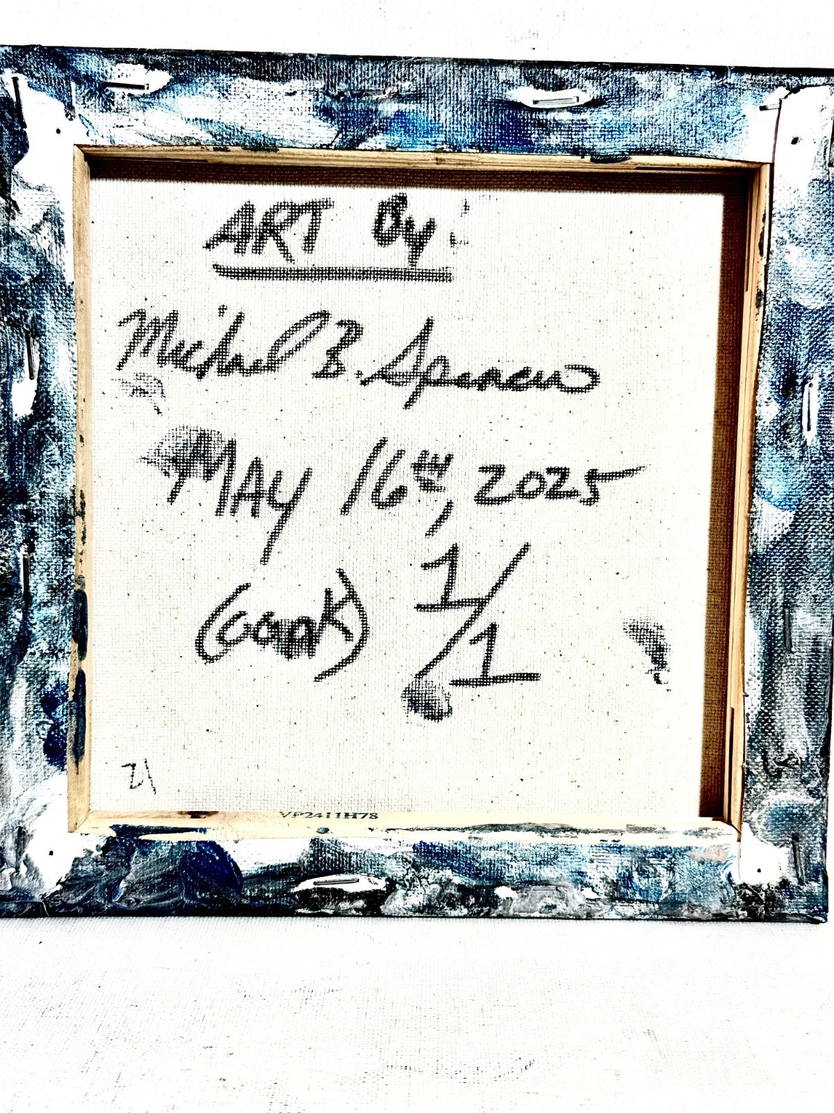 Original Acrylic 8″x8″ Canvas Art OOAK (One of a Kind) Auto, Date, Numbered 1/1