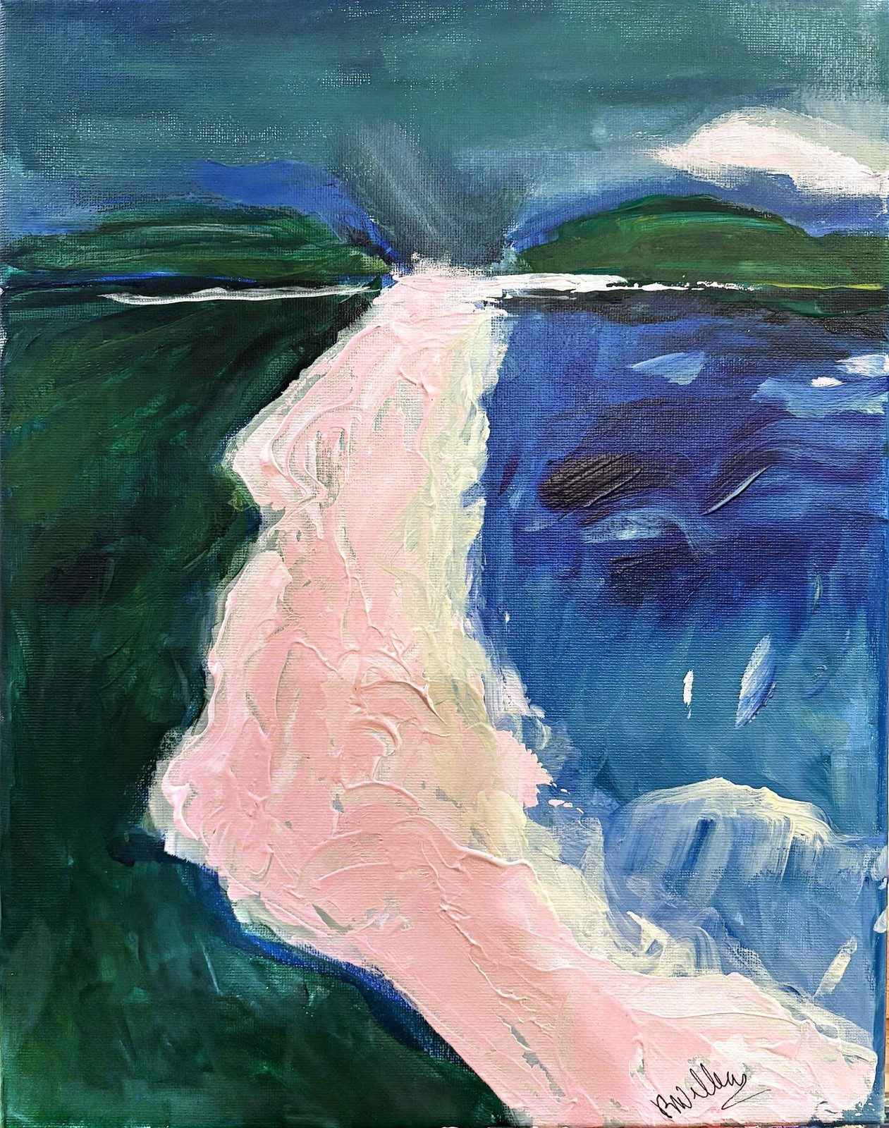 Impressionism Seaside Landscape Original Art Canvas Unique Coastal