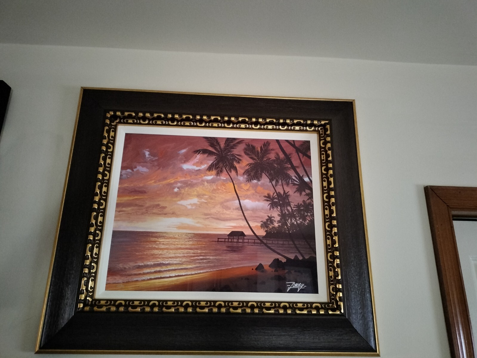 «Tropical Tranquility» Jon Rattenbury Dye Sublimation on  aluminum  16″x20″