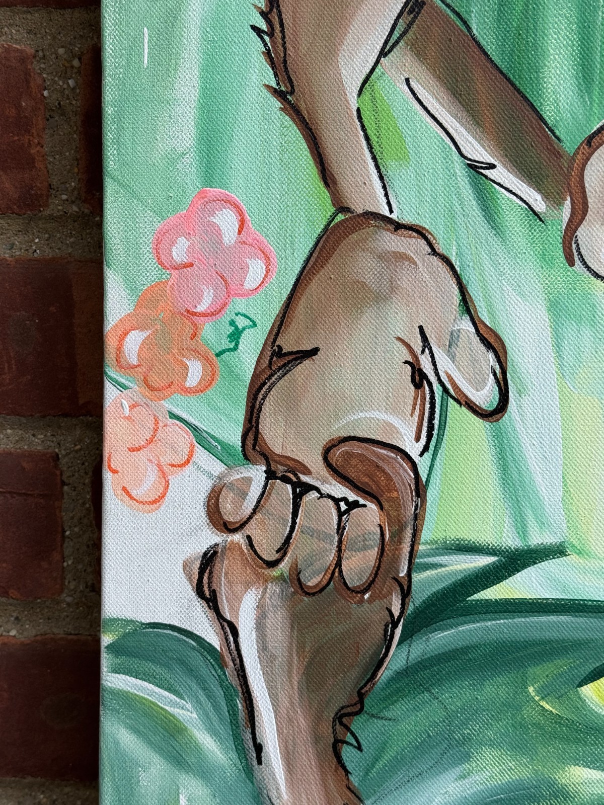 JUNGLE MONKEY ORIGINAL PAINTING SCHOOL NURSERY DAYCARE KINDERGARTEN KIDS ROOM 2