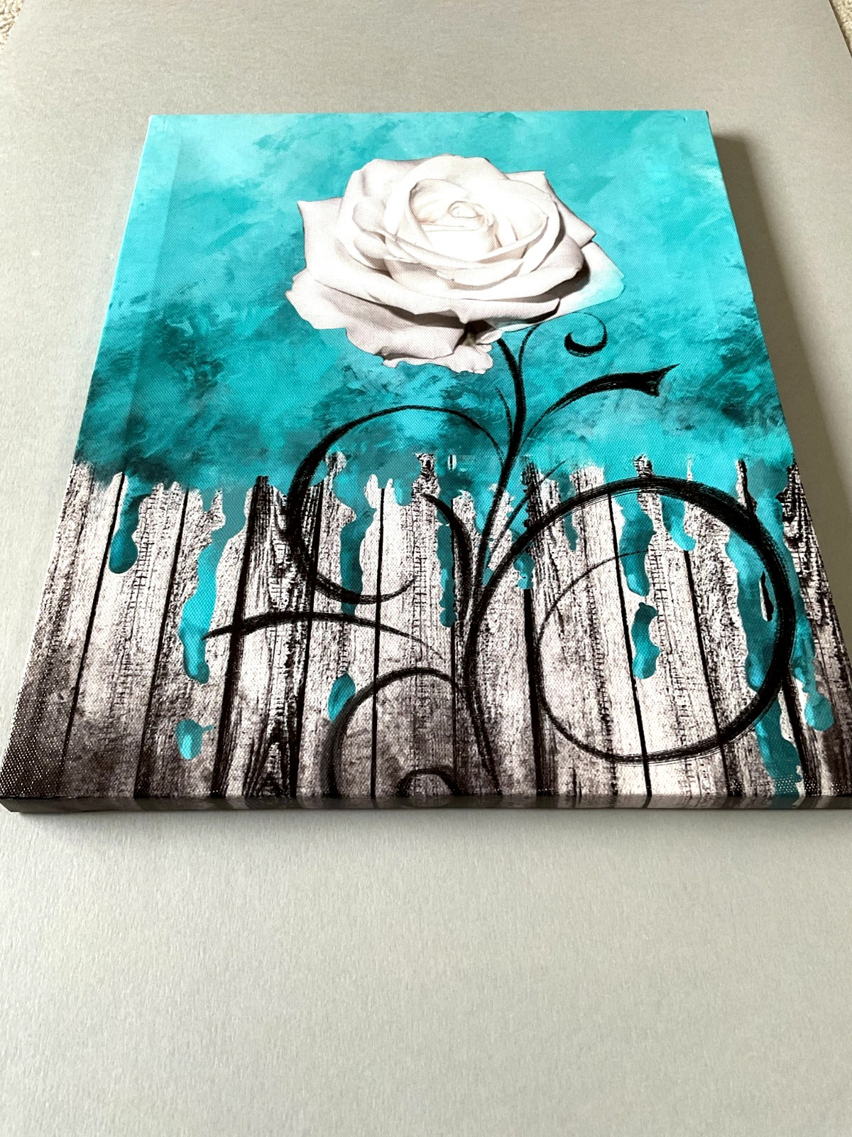 A White Rose Print 14 1/2″ H x 11 3/4″ W