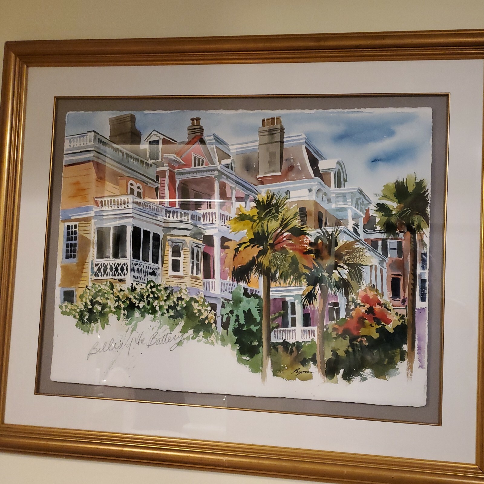 JAMES JIM RYON Missouri 1935-2016 Original Watercolor 30×22 Victorian Houses