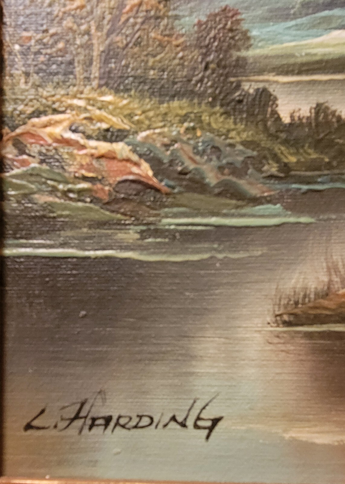 L HARDING Signed Landscape Oil