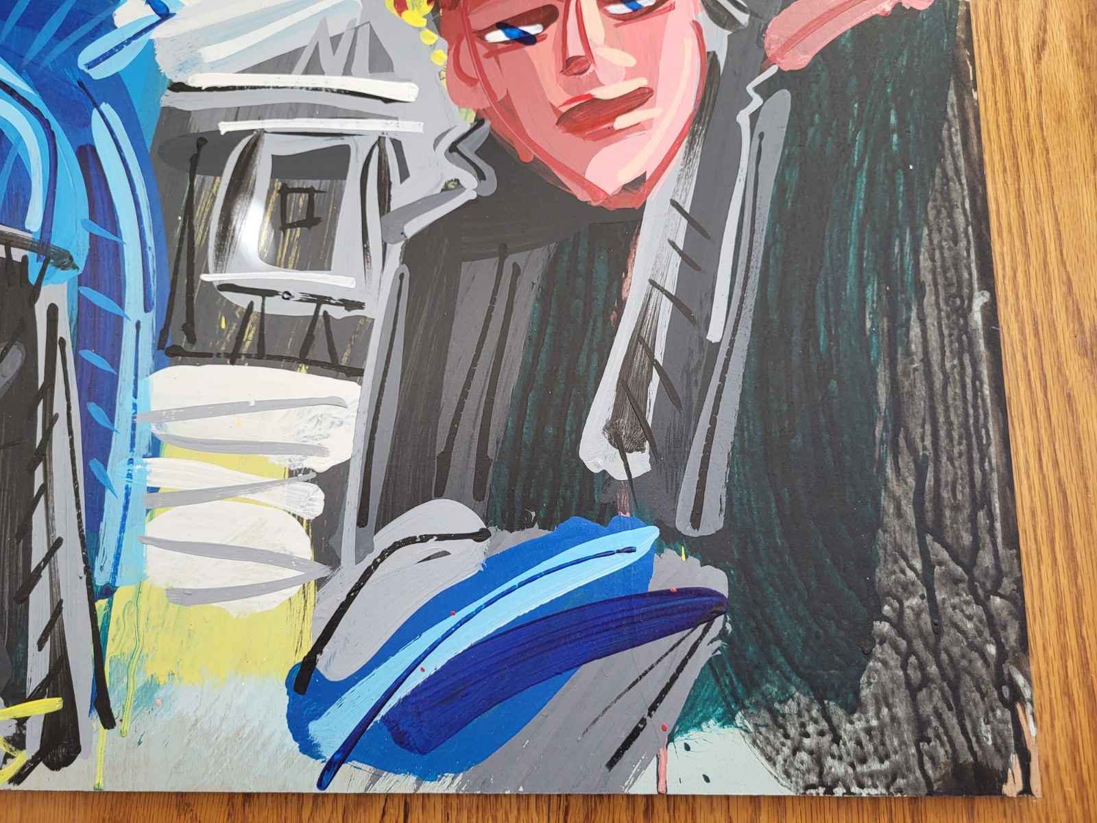 Steve Keene U2 October Original Painting – 24×24 – Folk Art