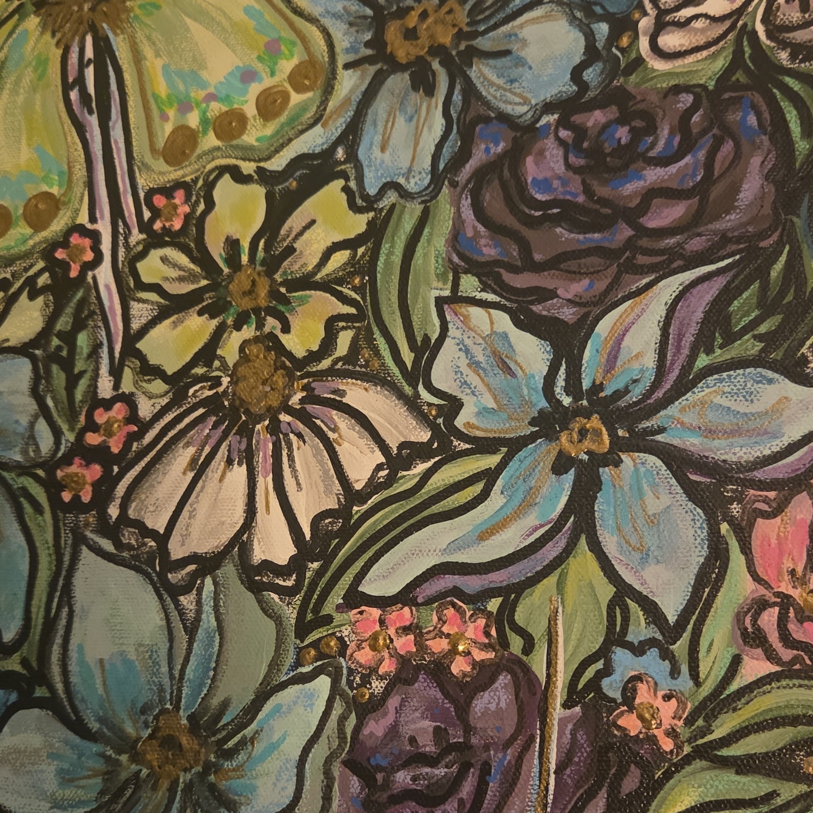 “Im a Winged Insect” moth Flower Canvas Painting