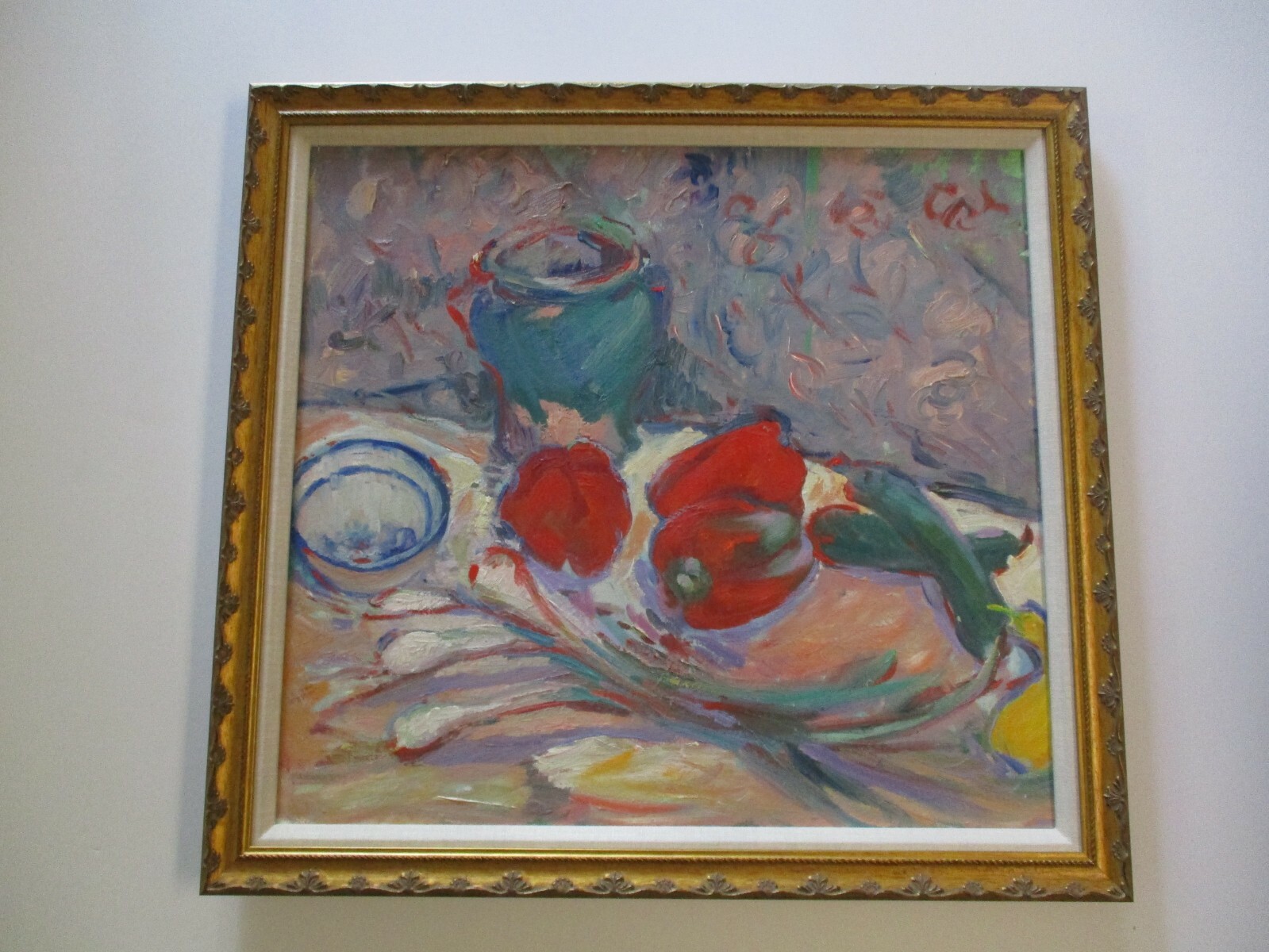 VINTAGE PAINTING MARIA CALVO IMPRESSIONIST LISTED CA LAGUNA MODERNIST STILL LIFE