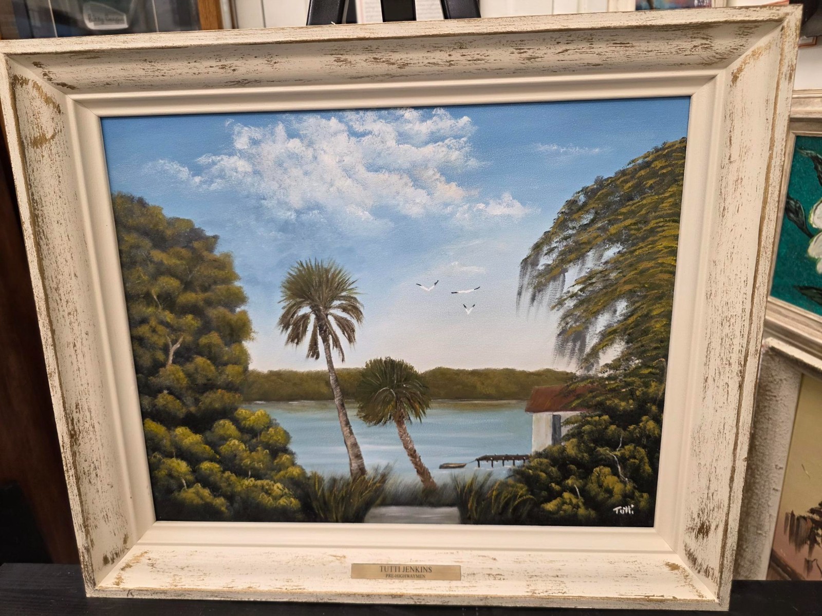 TUTTI JENKINS SIGNED X2 ART MASONITE HIGHWAYMEN COA