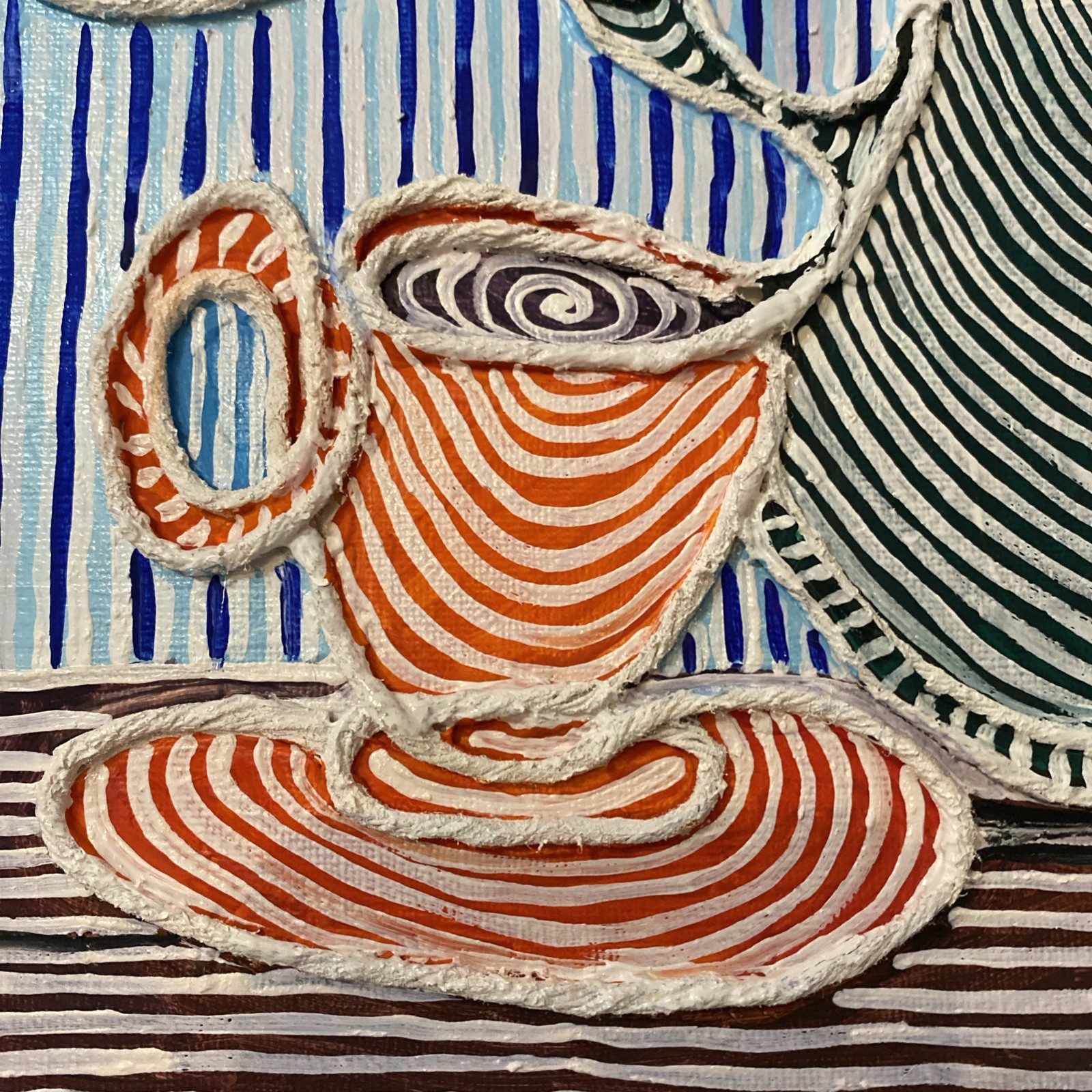 Oil On Canvas And Collage Technique By MJRecinos