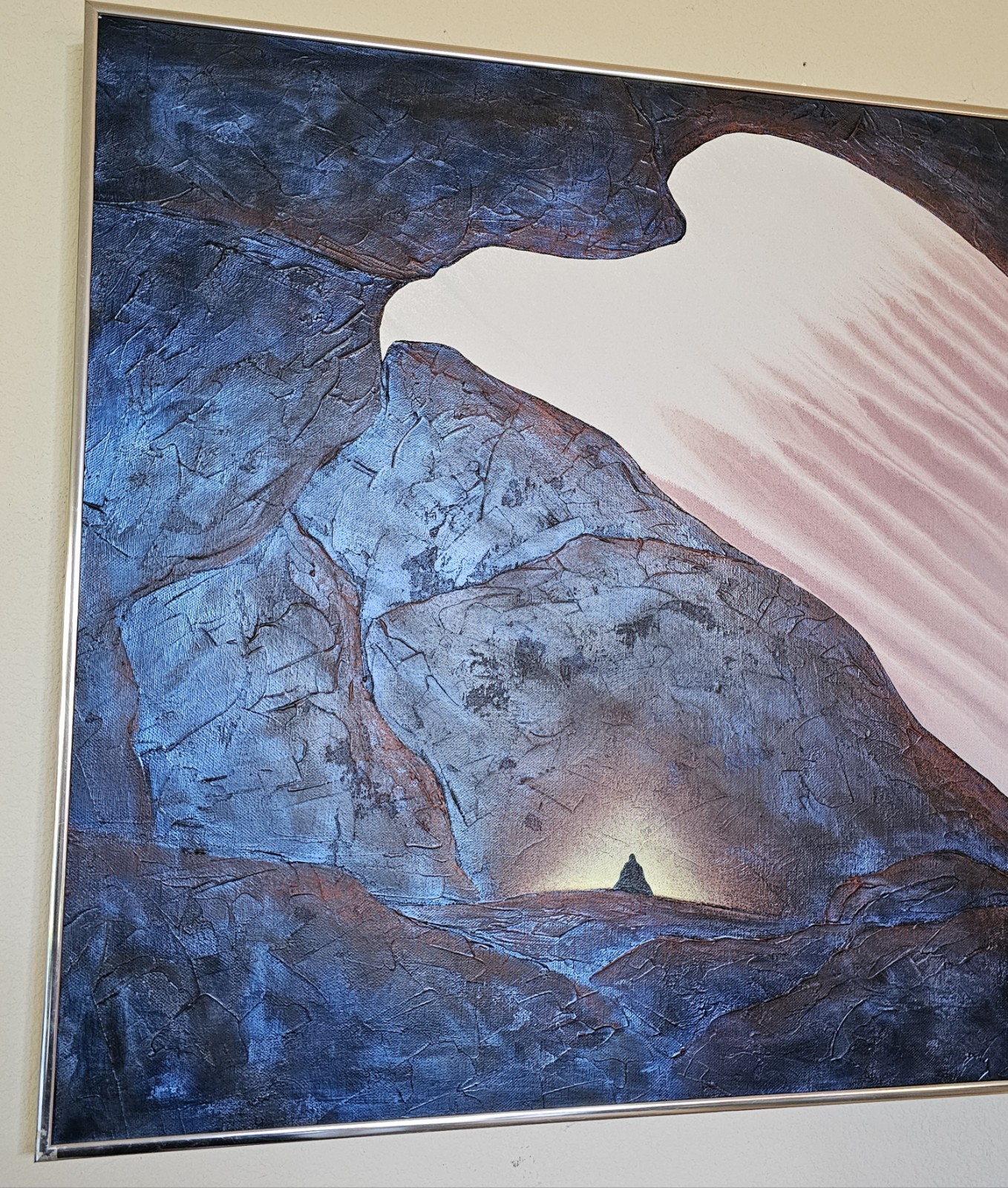 William Bill Rabbitt Kolanv Raven and the First Fire 37×26 Acrylic On Canvas