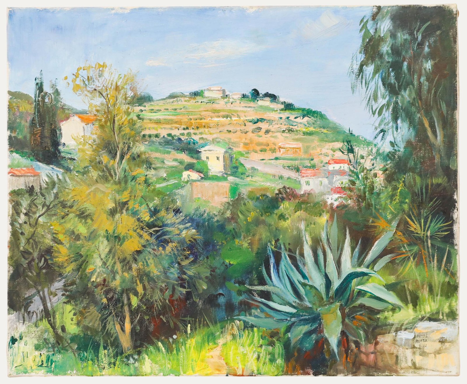 Andre Hofer (1890-1973) – 1960 Oil, Agave Landscape