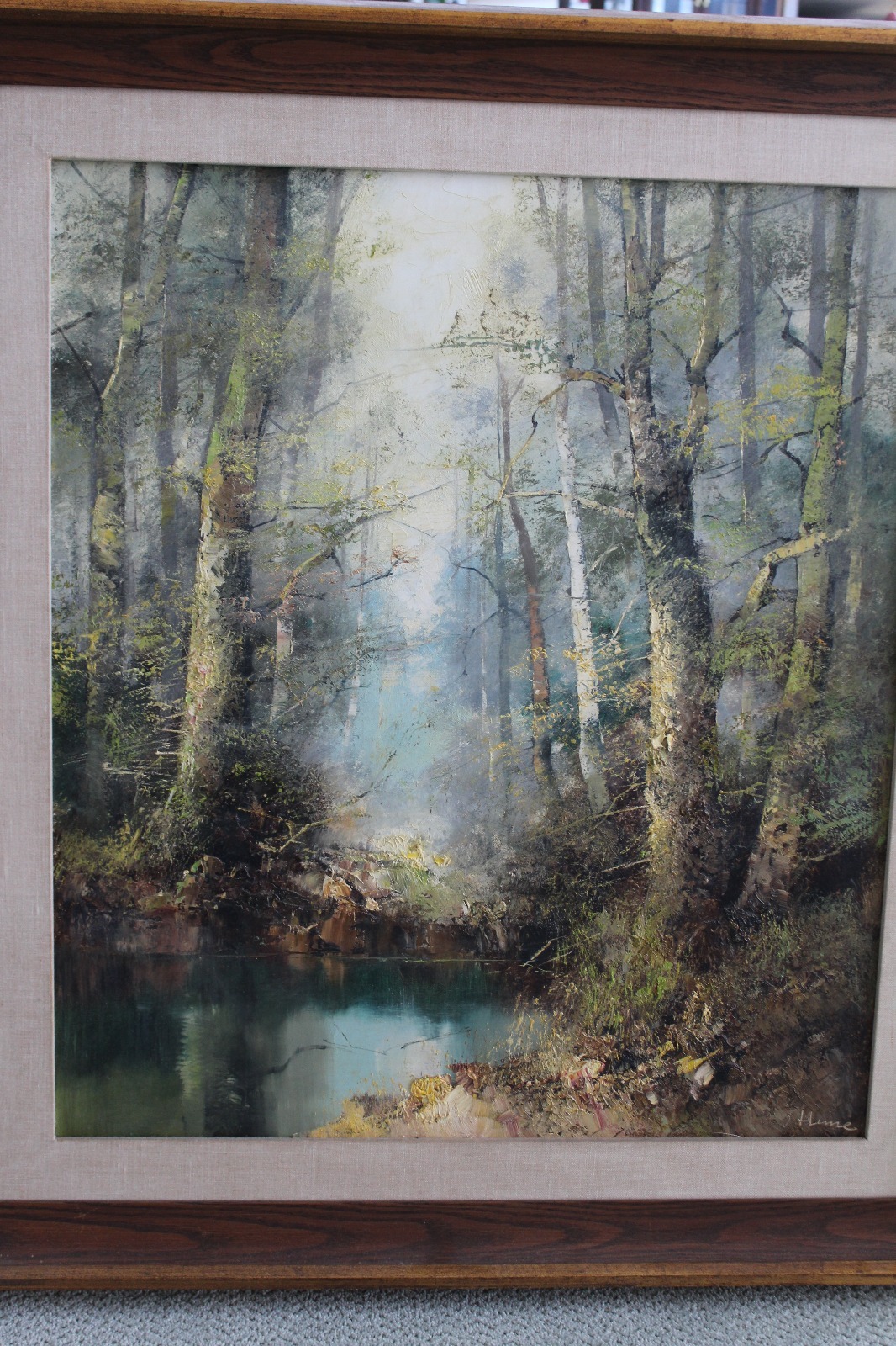 Ingfried Henze signed oil painting listed German artist «Landscape»