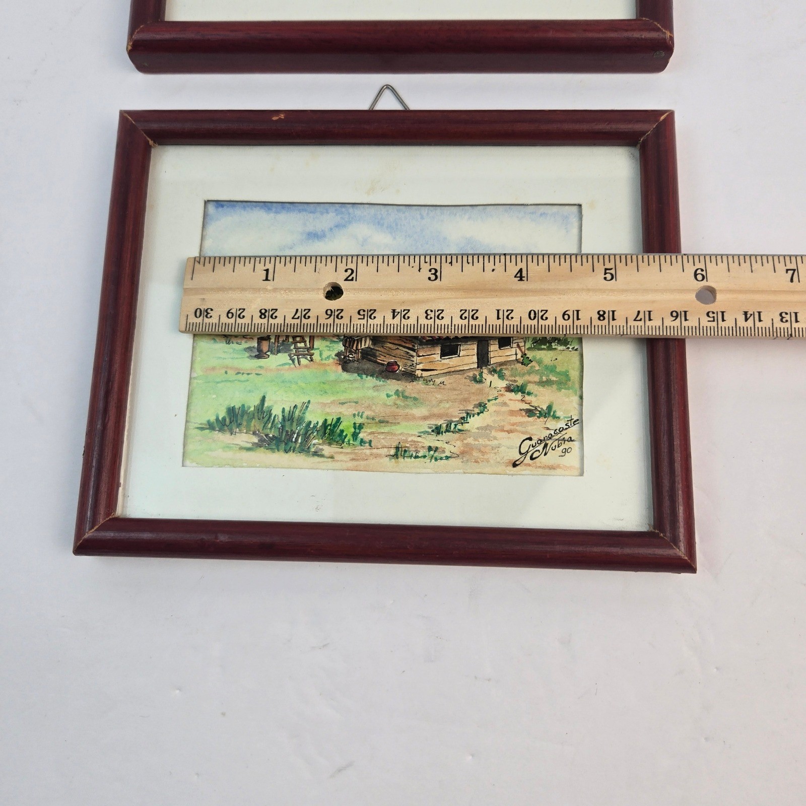 Set of 2 Vintage Guanacaste Costa Rica Watercolor Paintings Nubia 1990 Signed