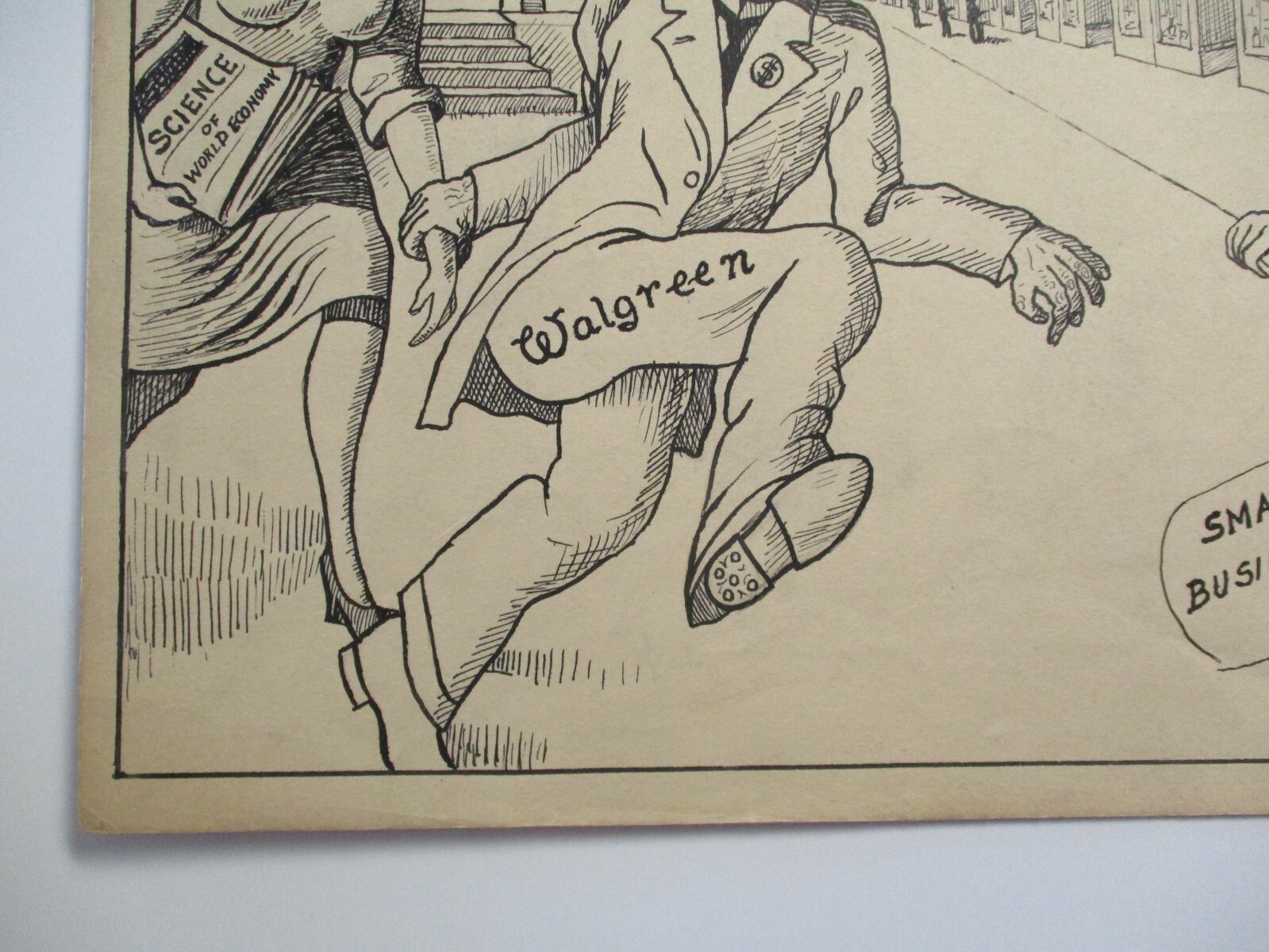 ANTIQUE PAINTING DRAWING ILLUSTRATION SATIRE POLITICAL WAR HISTORY REPEATS ARKOL