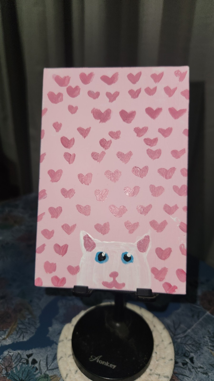 AEOC Acrylic MINATURE PAINTING 2.5 in x 3.5 in on canvas