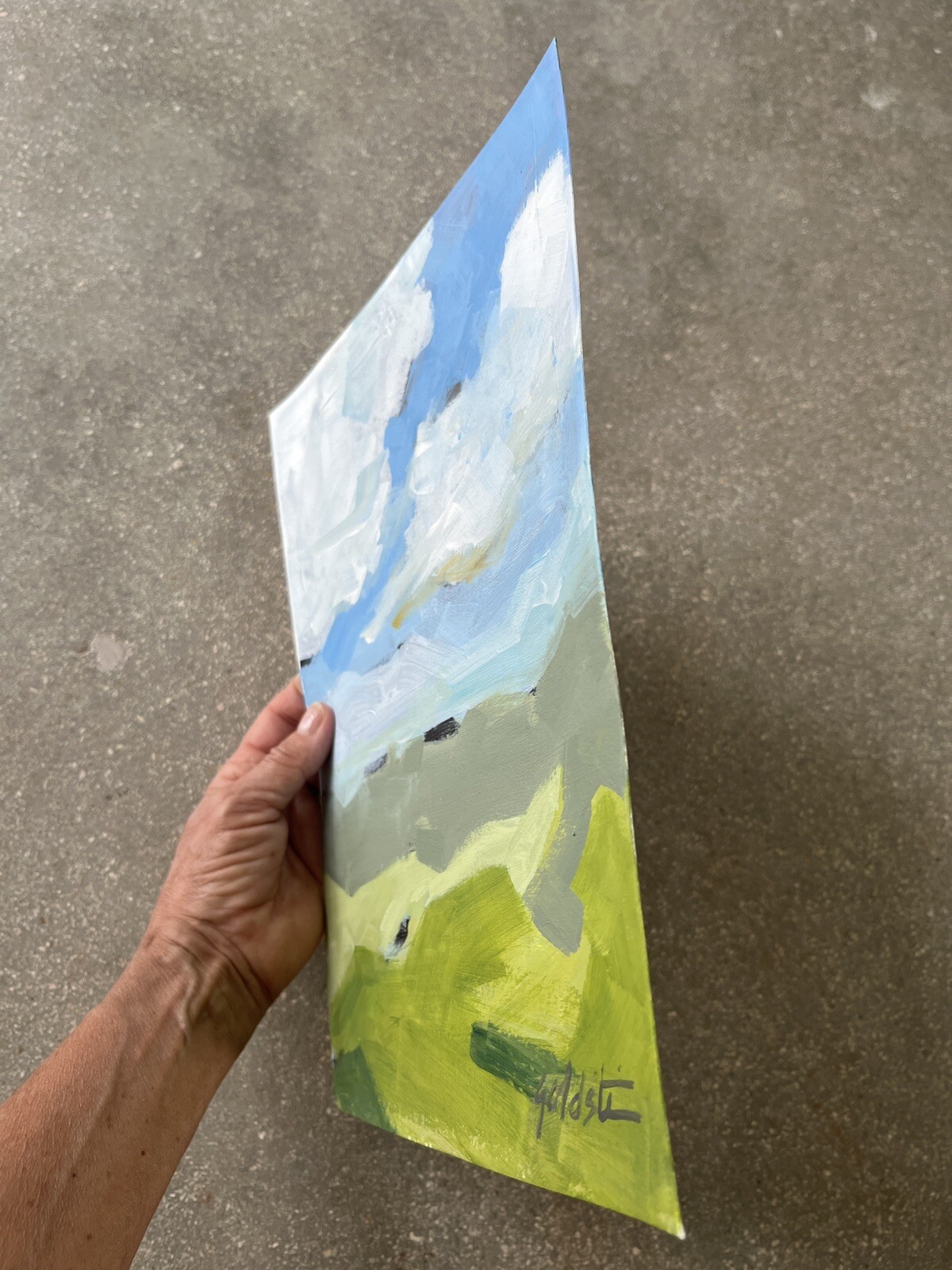 Contemporary Abstract Landscape Original Painting Signed Collectible Fine Art