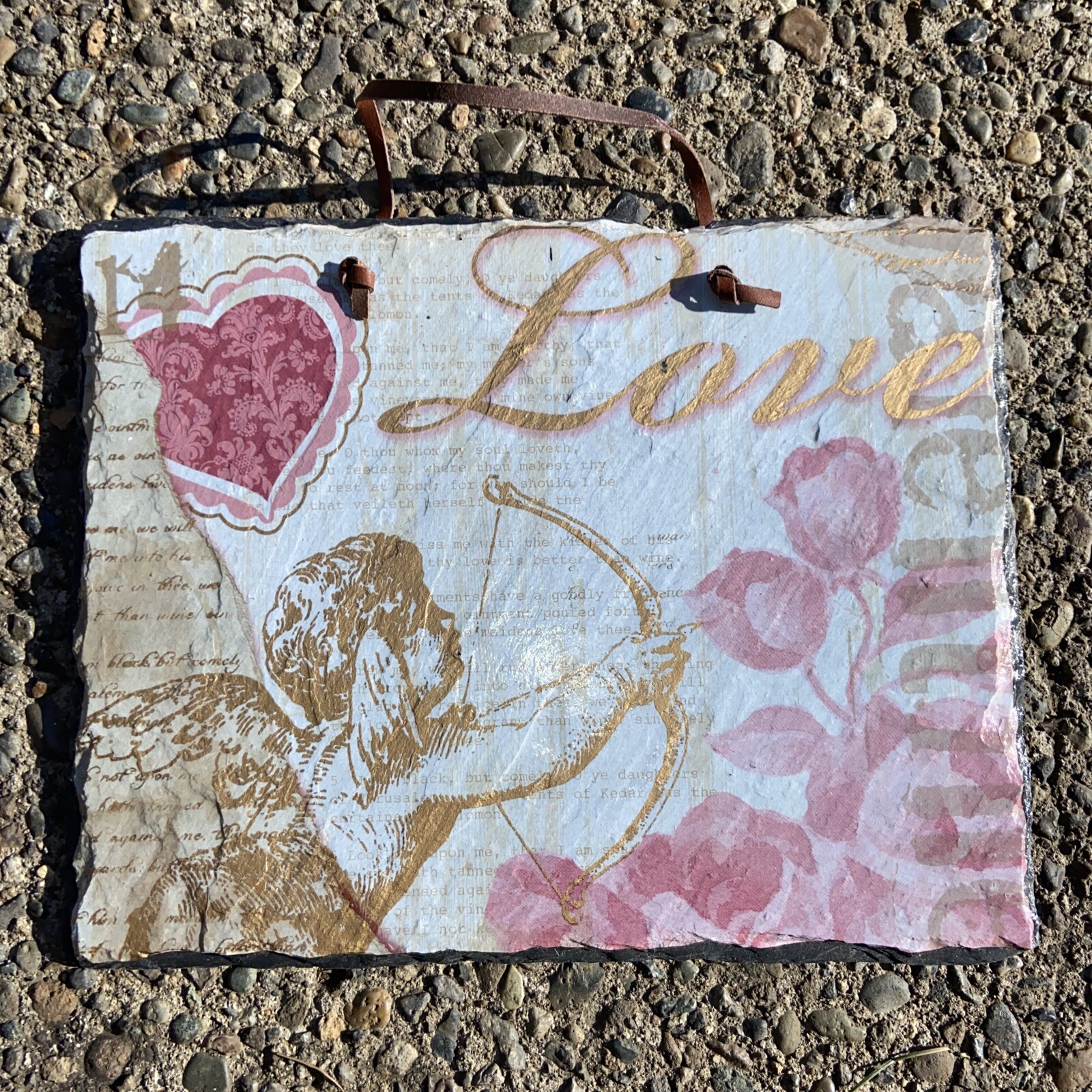 Painting Abstract Original Marble Primary Art Acrylic “Love”