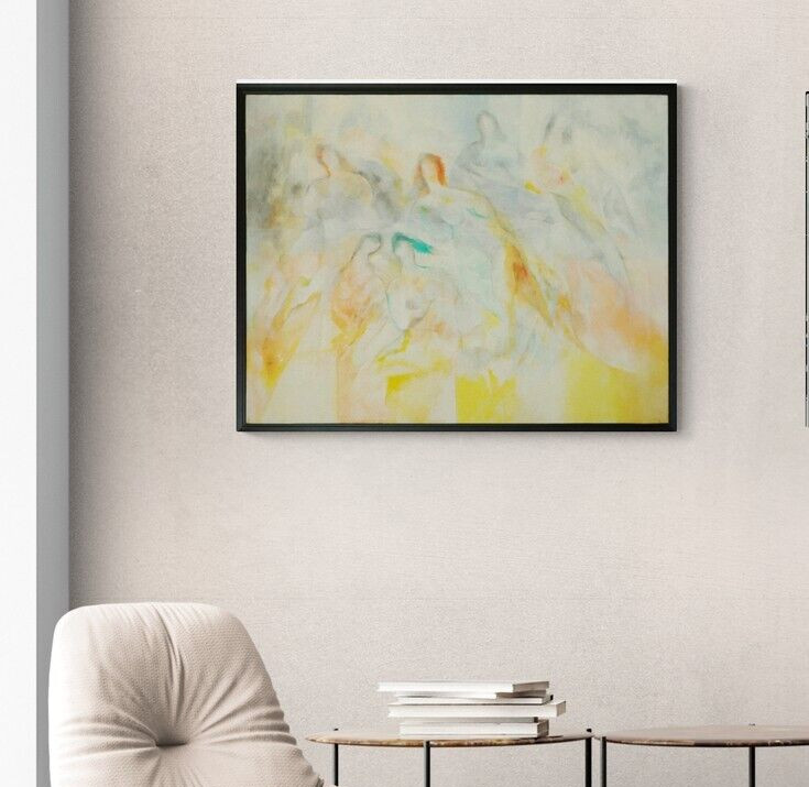 Nashaat Moudarres نشأت المدرس Original Oil painting «Noon sleep» 31×23″ SYR Art