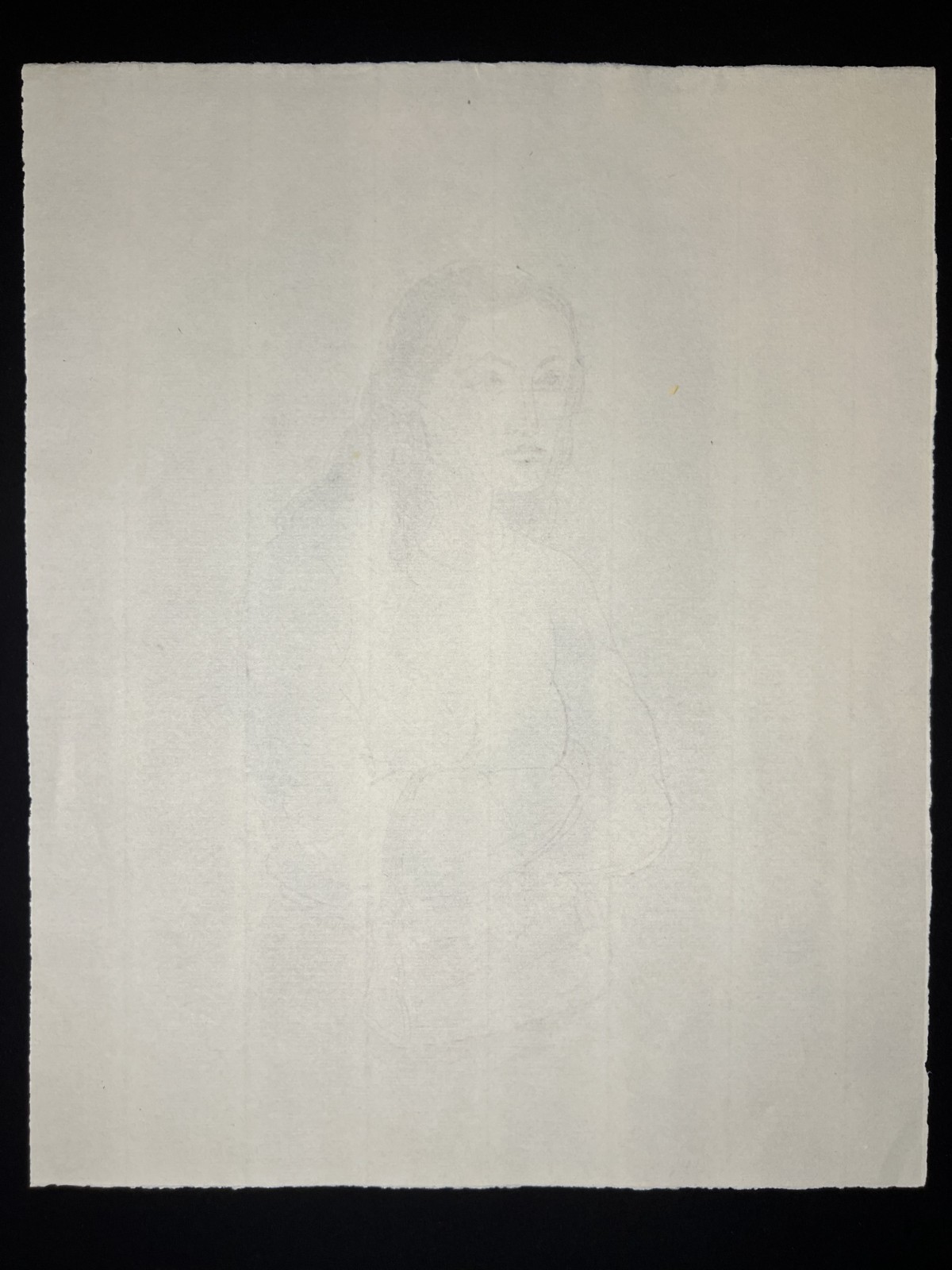 Raphael Soyer–Female Figure–Original Mixed Media– NYC Social Realist