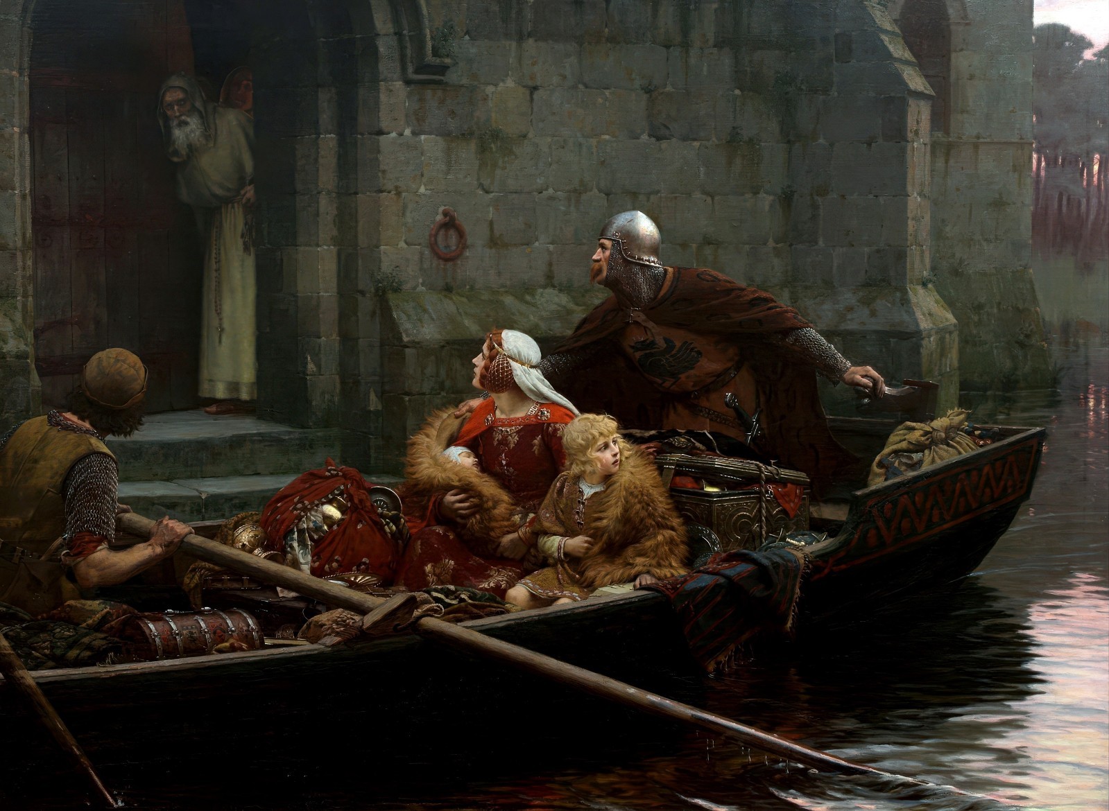 Edmund Blair Leighton Time of Peril Reproduction – Giclee Canvas/Paper/Stretched