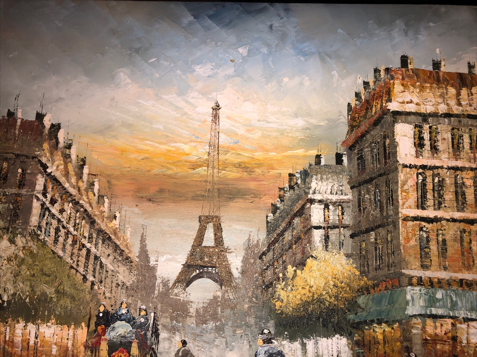 Paris Street Scene Oil Painting