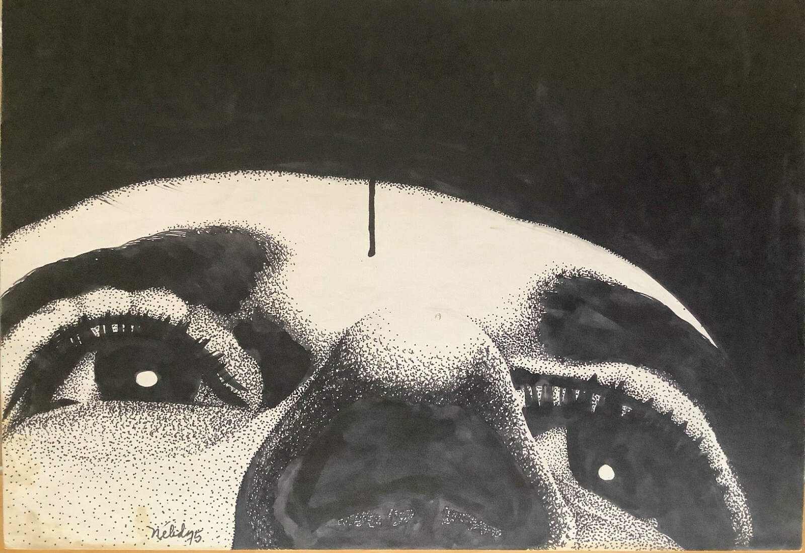 Nelida Lopez. Untitled, 1975. Mixed media on cardboard. Original signed
