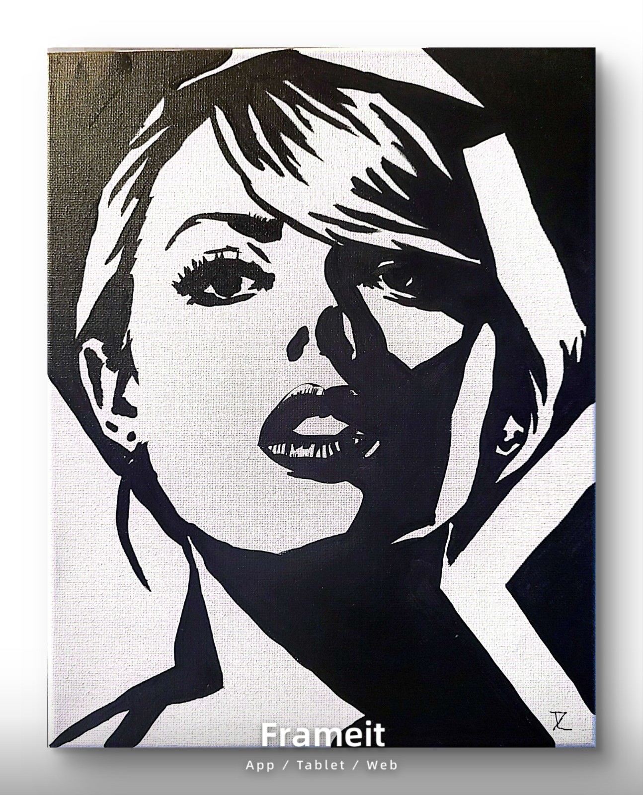 Abstract Painting 11×14 Original Art – Expressionist Street PopArt Wall Decor