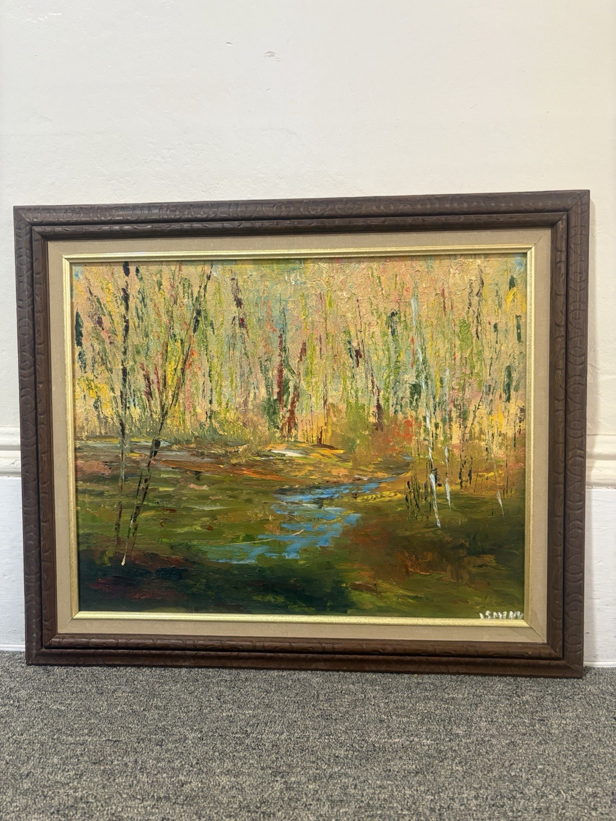 Oil On Board Impressionistic landscape Painting