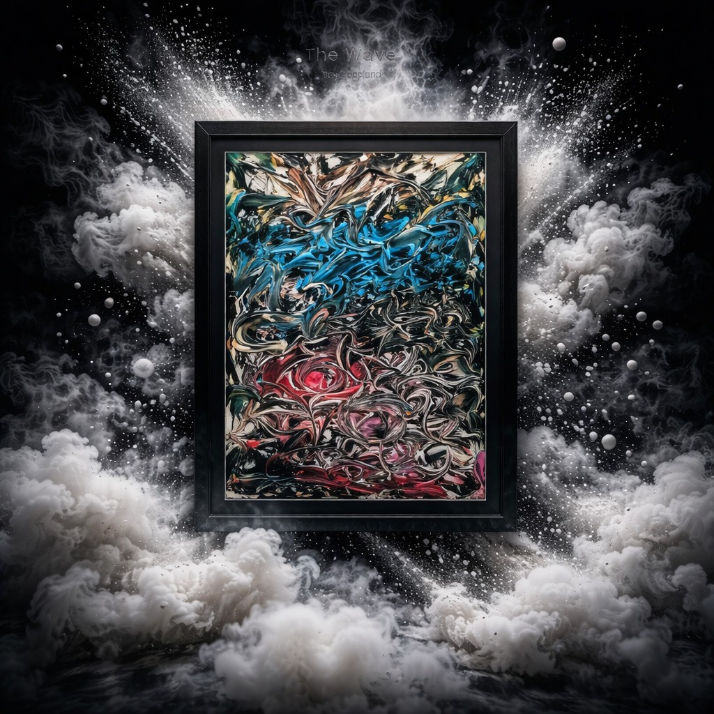 Trey Coppland, The Wave Abstract Acrylic Painting, 18+24 in, 2026, Signed