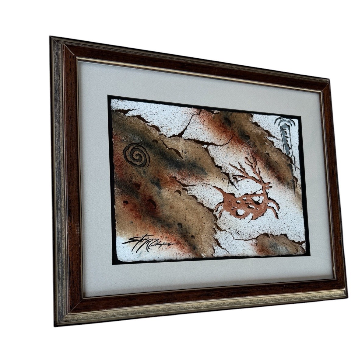 Stephen McCullough Original Mixed Media Art Petroglyph Design
