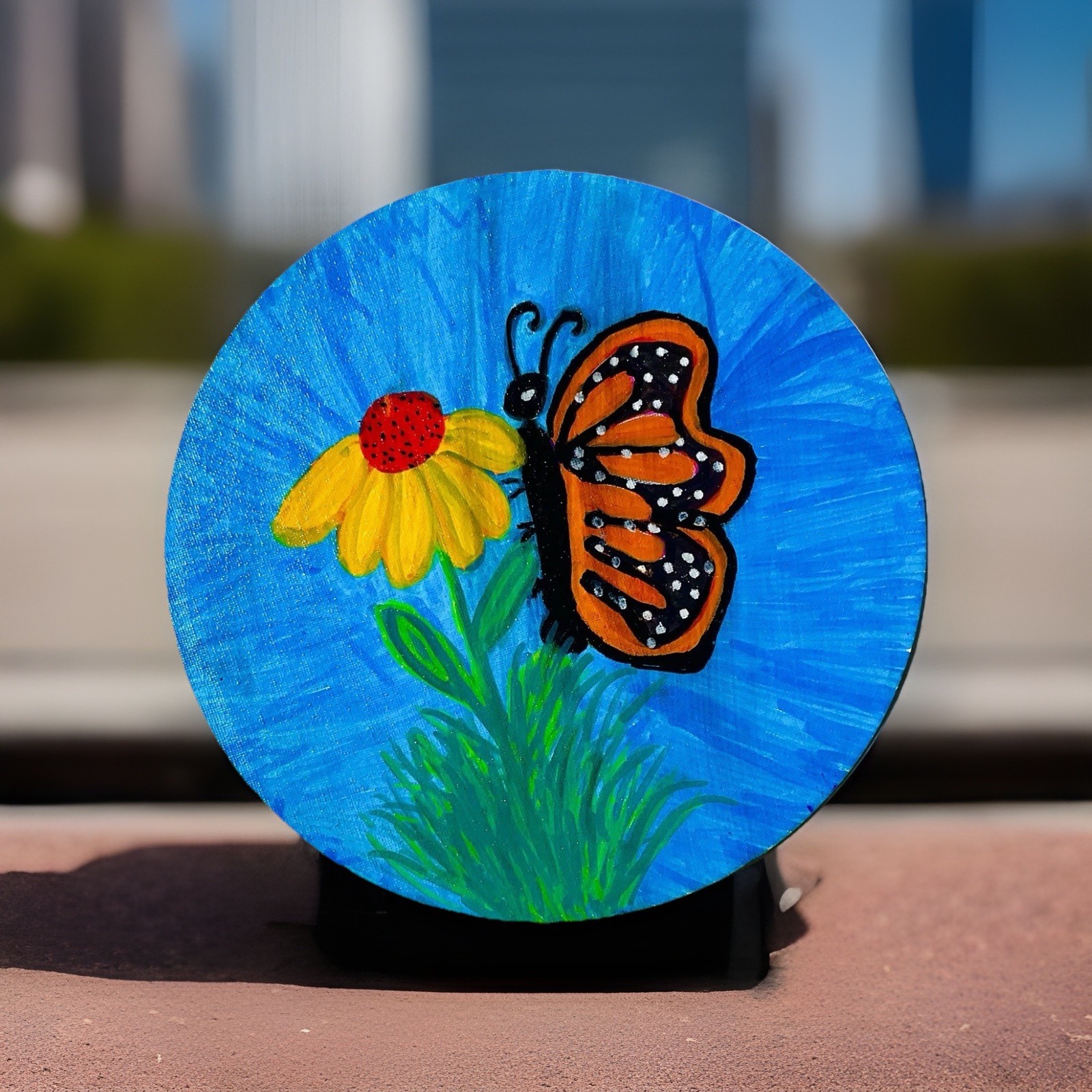 Butterflies & Flowers Nature Illustration Art Painting Floral Animals Theme