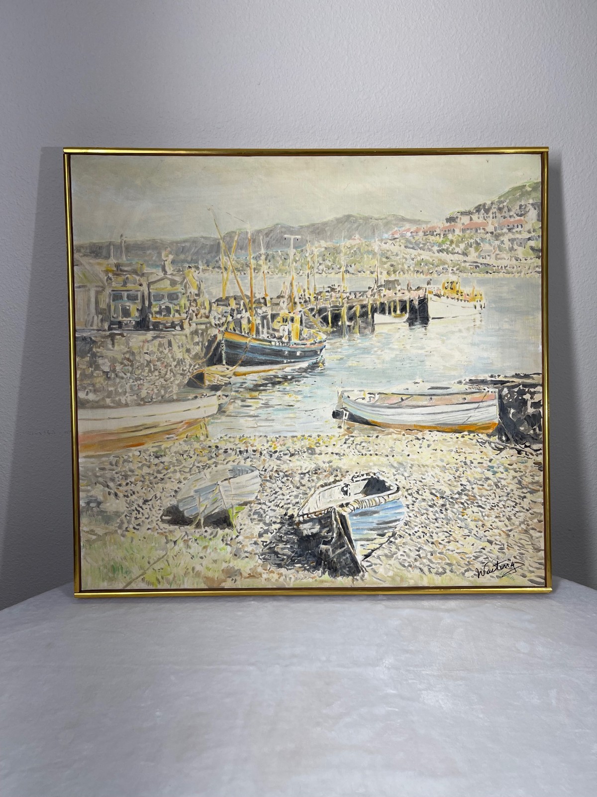 Original paintings by Isabelle Mac-Waiting, wife of sculptor Rodger Mac. Mid-20t
