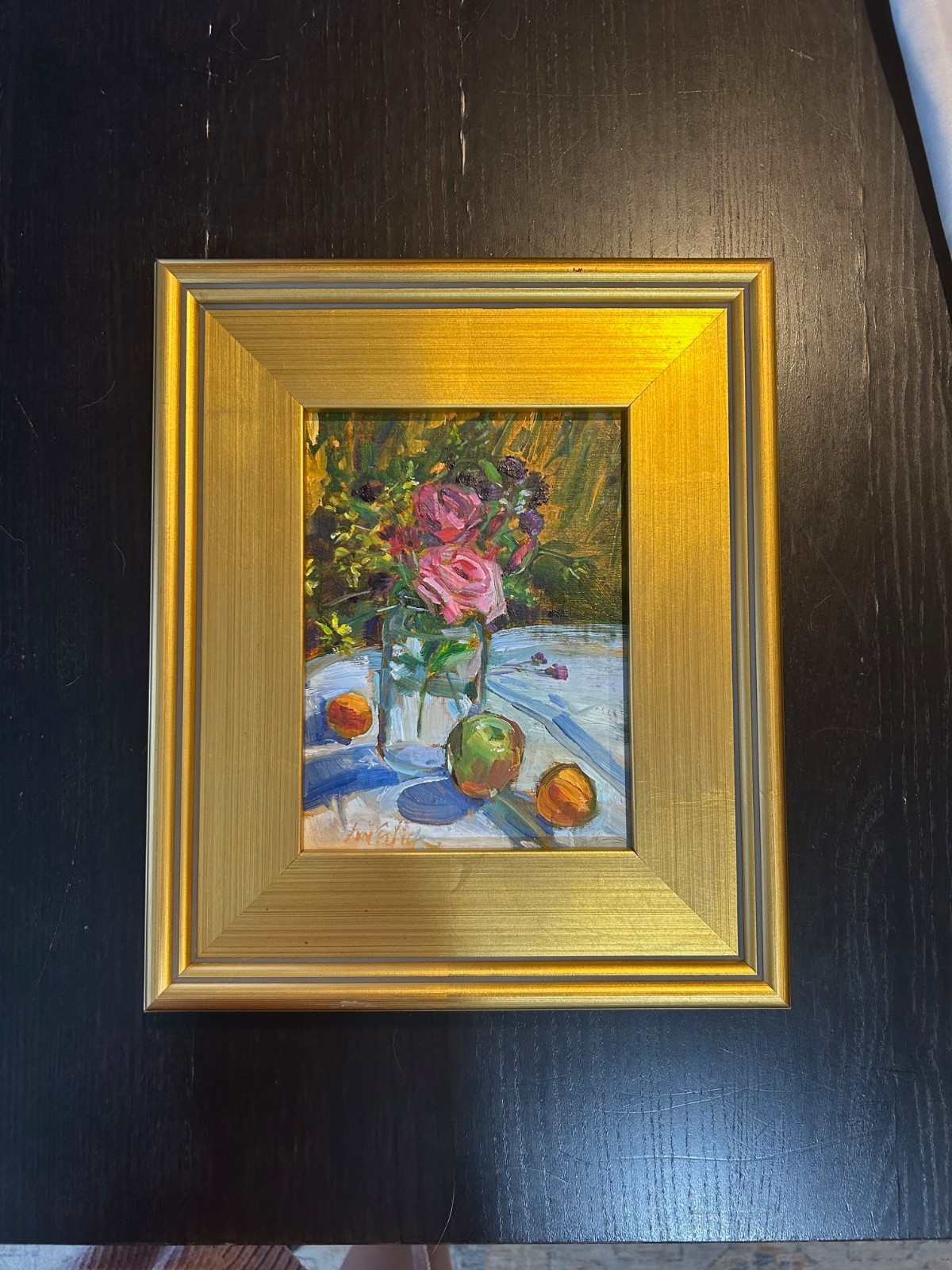 Rose oil painting, original oil by Lori McElrath Eslick, signed