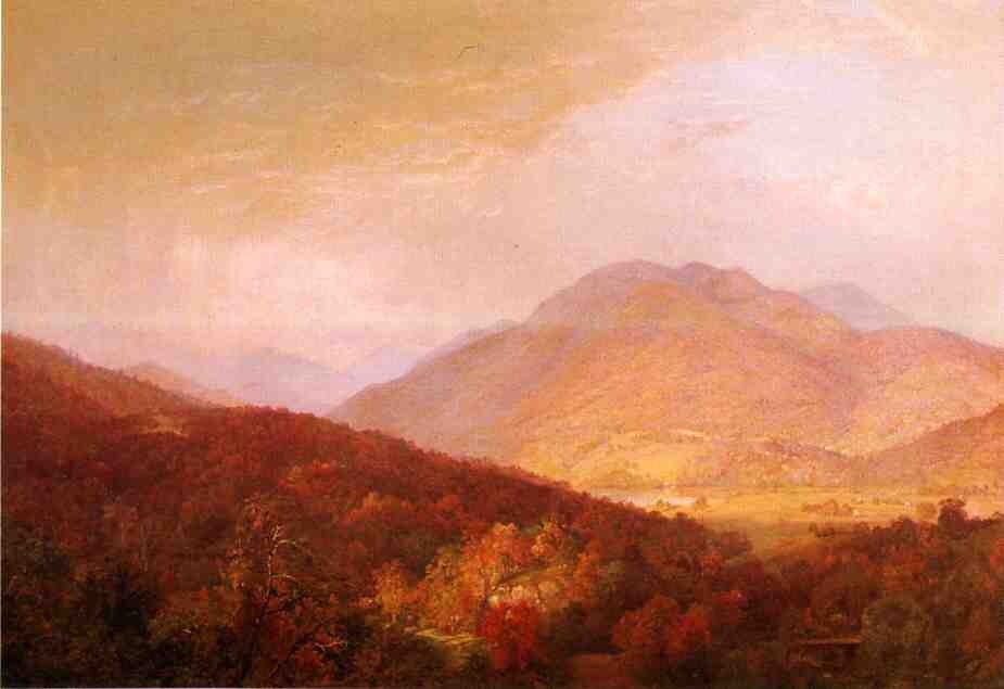 Oil painting Passing-Autumn-Rain-William-Trost-Richards-oil-painting-landscape