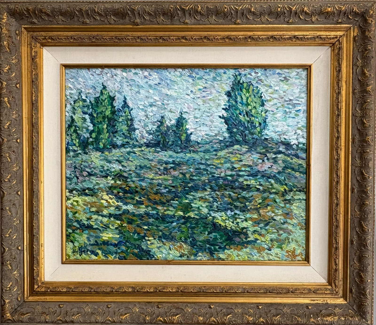 Impressionist painting – Misty Meadow