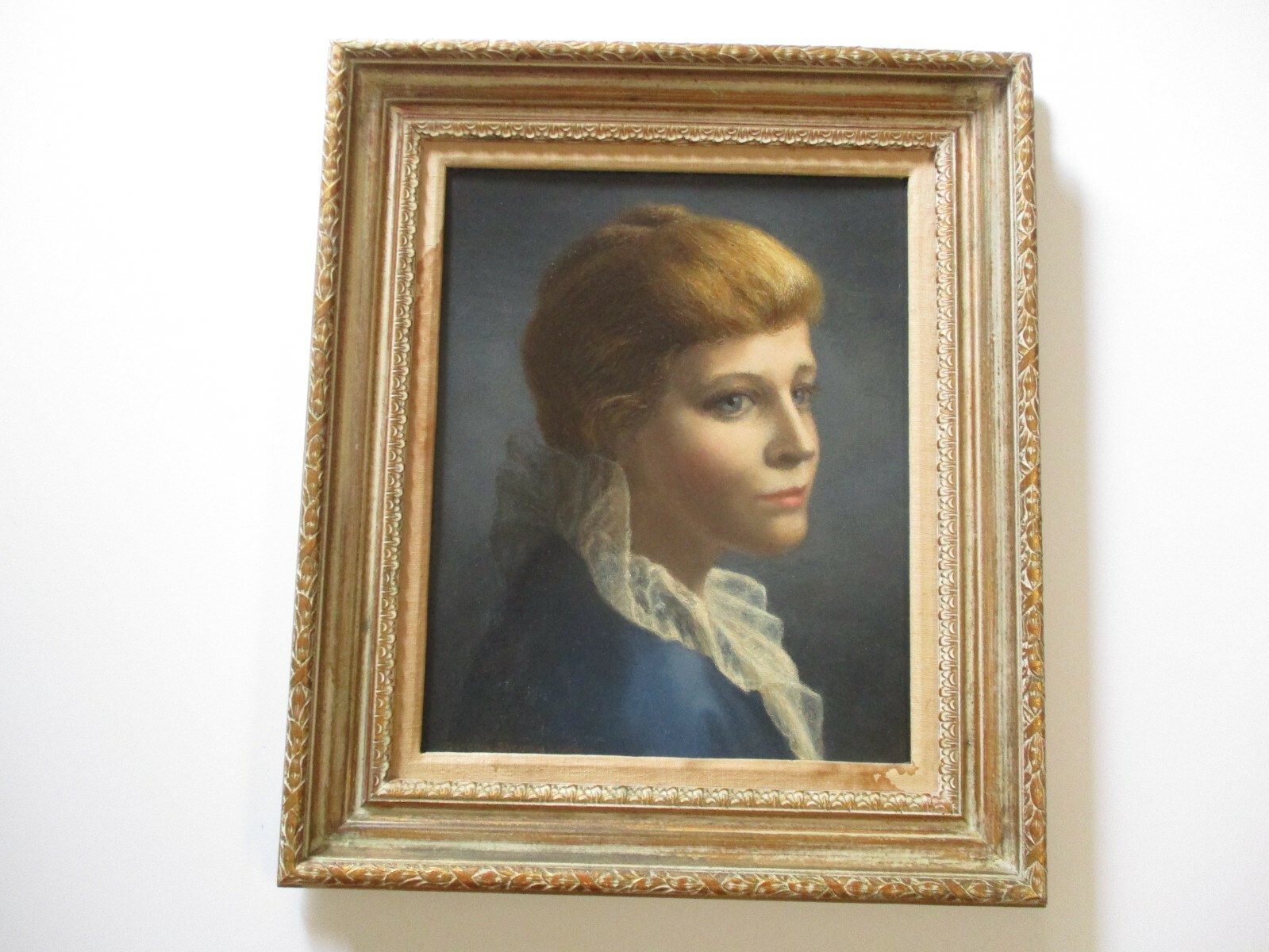 DOROTHY LEECH OIL PAINTING PRETTY WOMAN ANTIQUE EXHIBITED PORTRAIT FEMALE MODEL