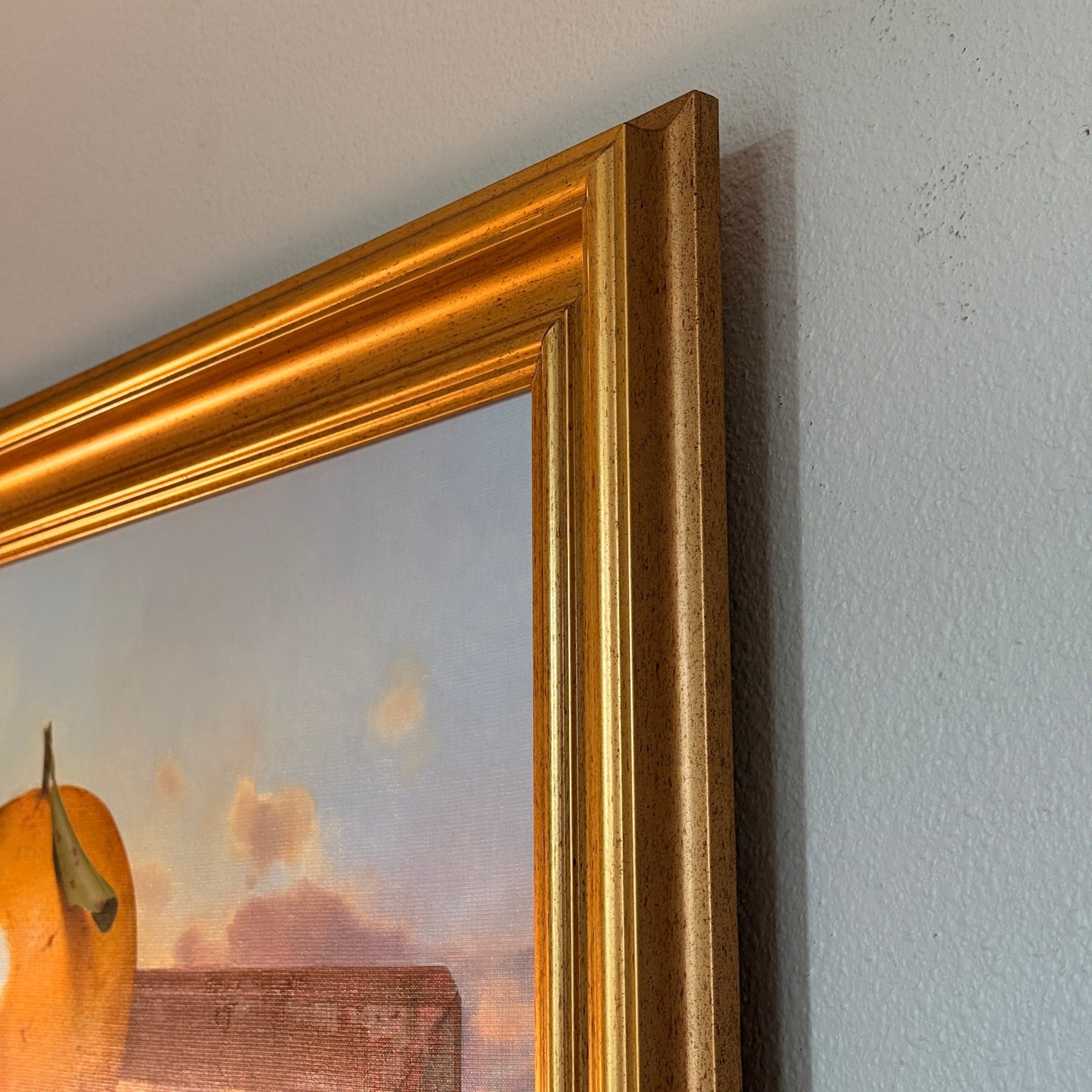 Sebastián Díaz Original Oil Painting Hyperrealism Still Life 29″ Framed Art