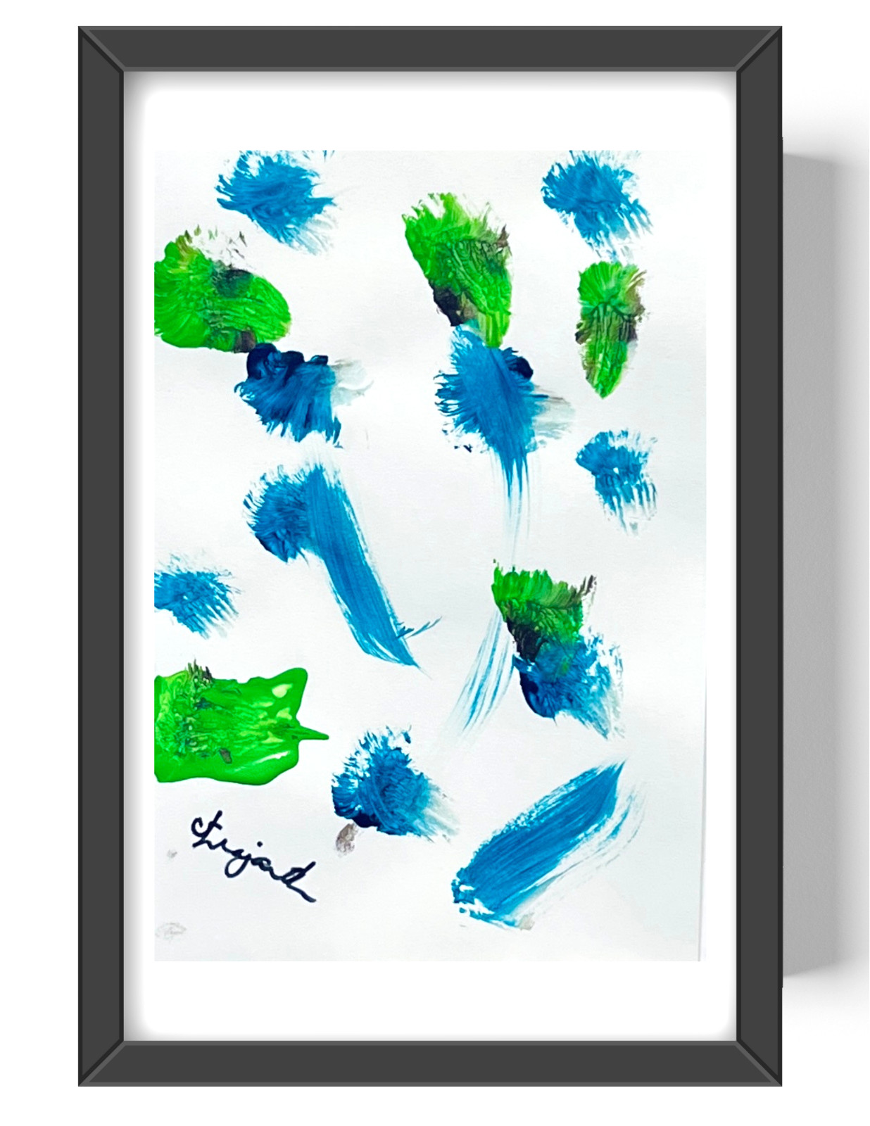 Guajardo Art Calm and Peace 9X6 Paper Unique Abstract Expressionism
