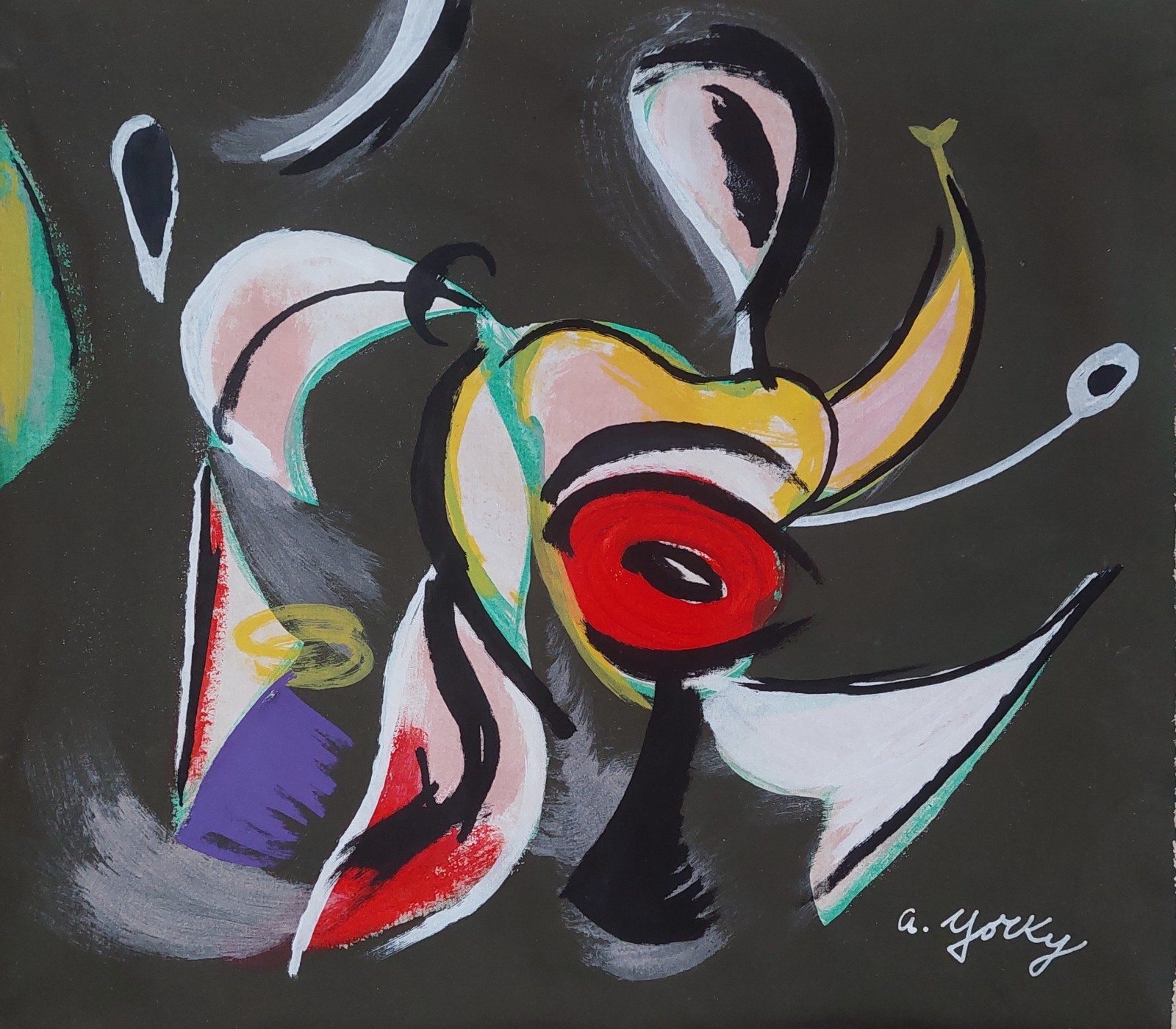 Arshile Gorky Signed Abstract Expressionist Oil Painting on Canvas American Art