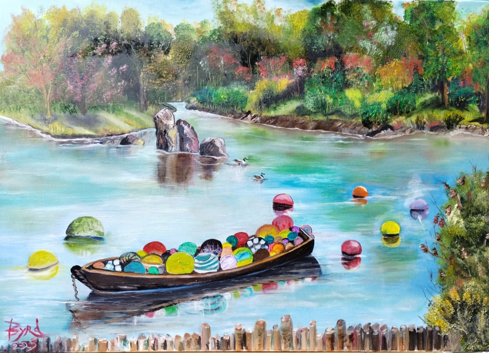 Glass Spheres On The Water