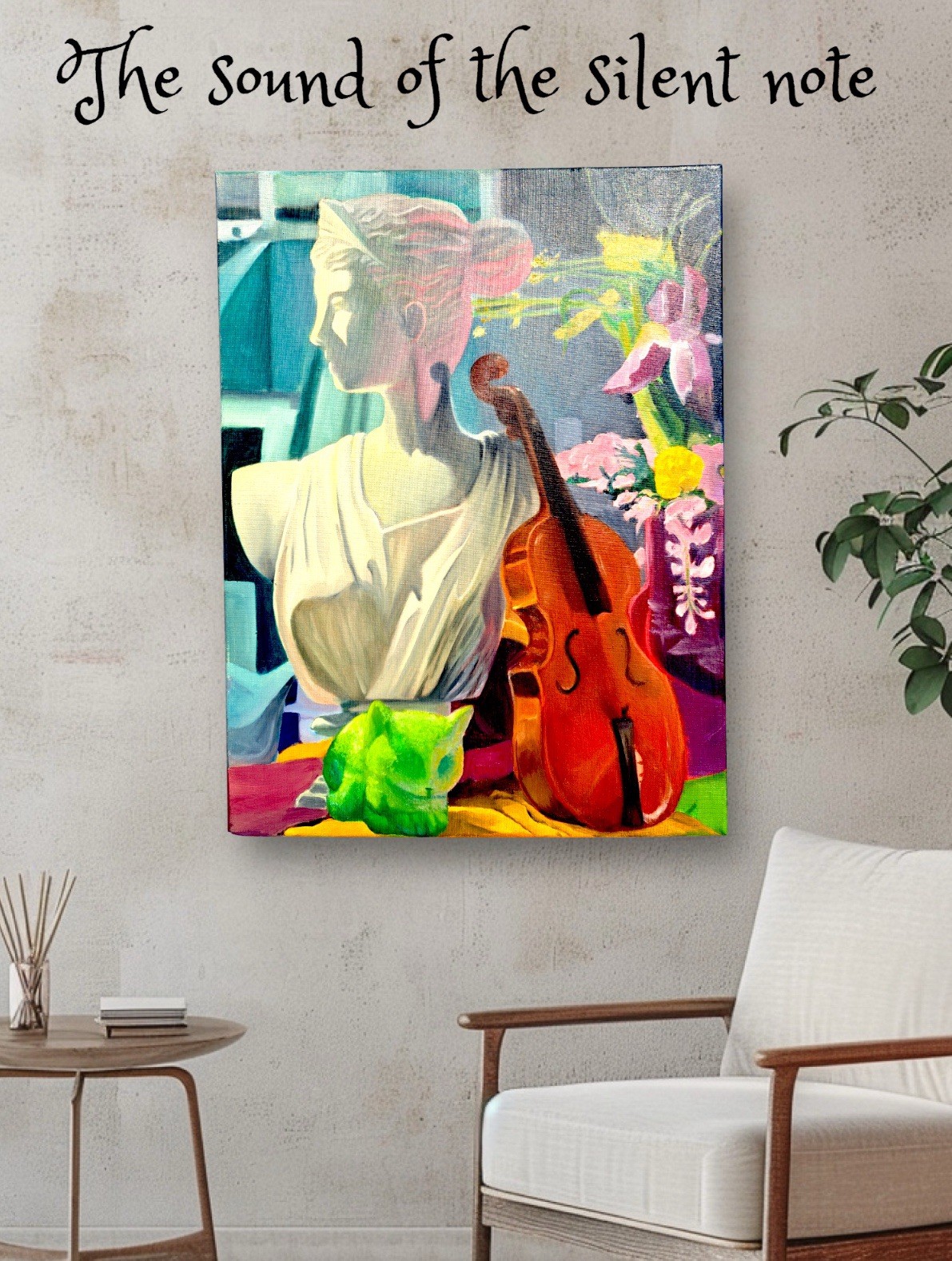 The Sound Of The Silent Note Large Oil Painting Hand Made New