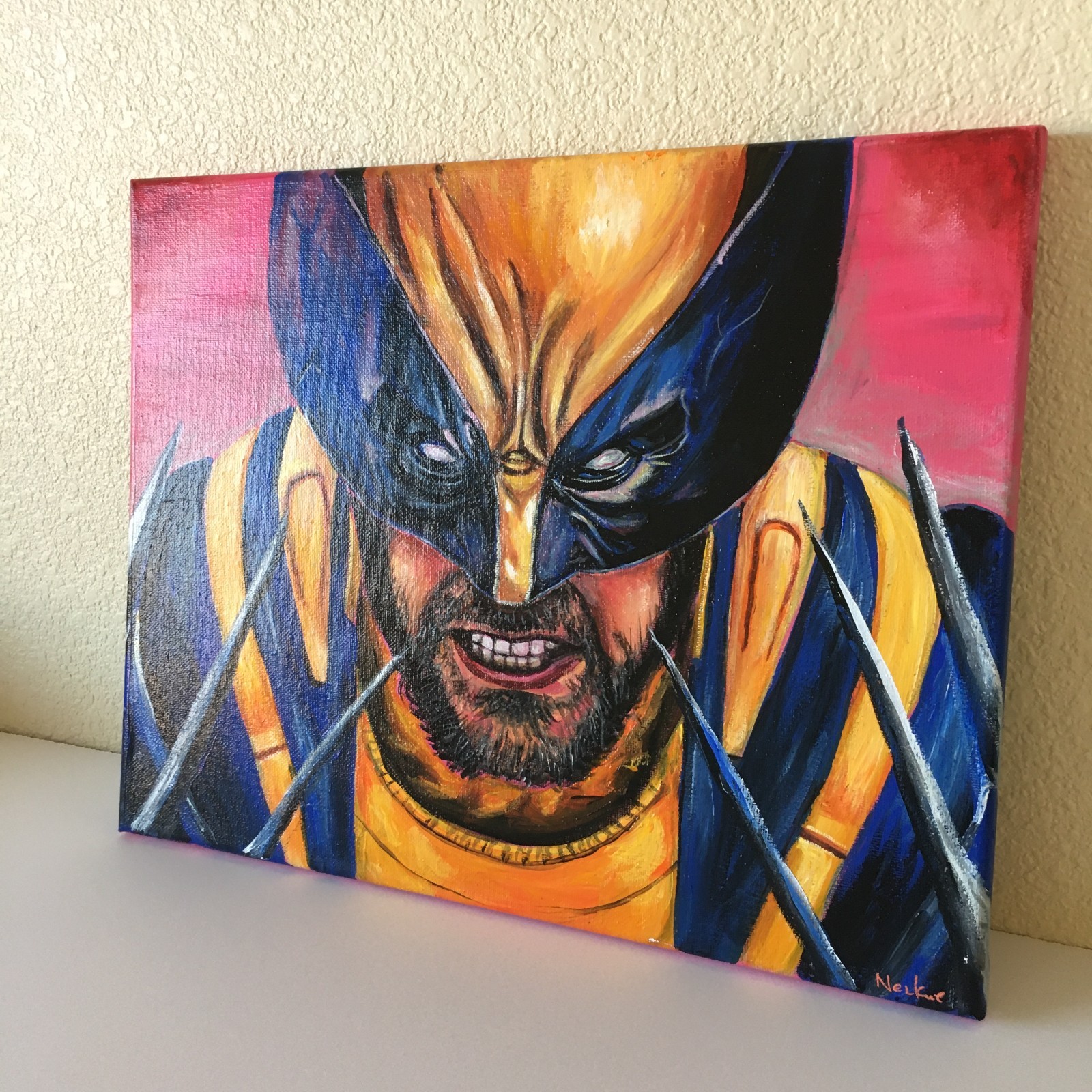 Wolverine Acrylic Painting Original Art 11 x 14 inch Canvas X-Men Marvel Comics